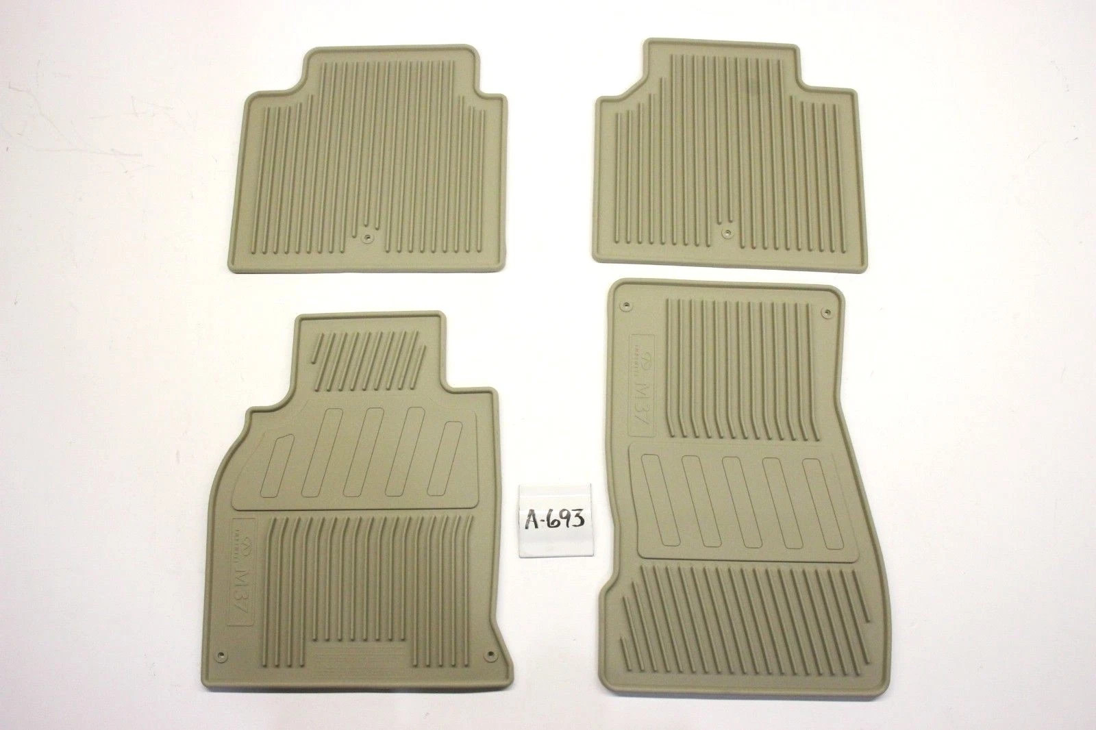 New OEM Tan All Weather Rubber Floor Mats 2011-2013 Infiniti M37 999E1-QY000-BE