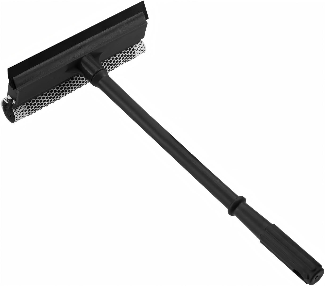 15.9" Plastic Handle Window Squeegee for Home, 2-in-1 Auto Black