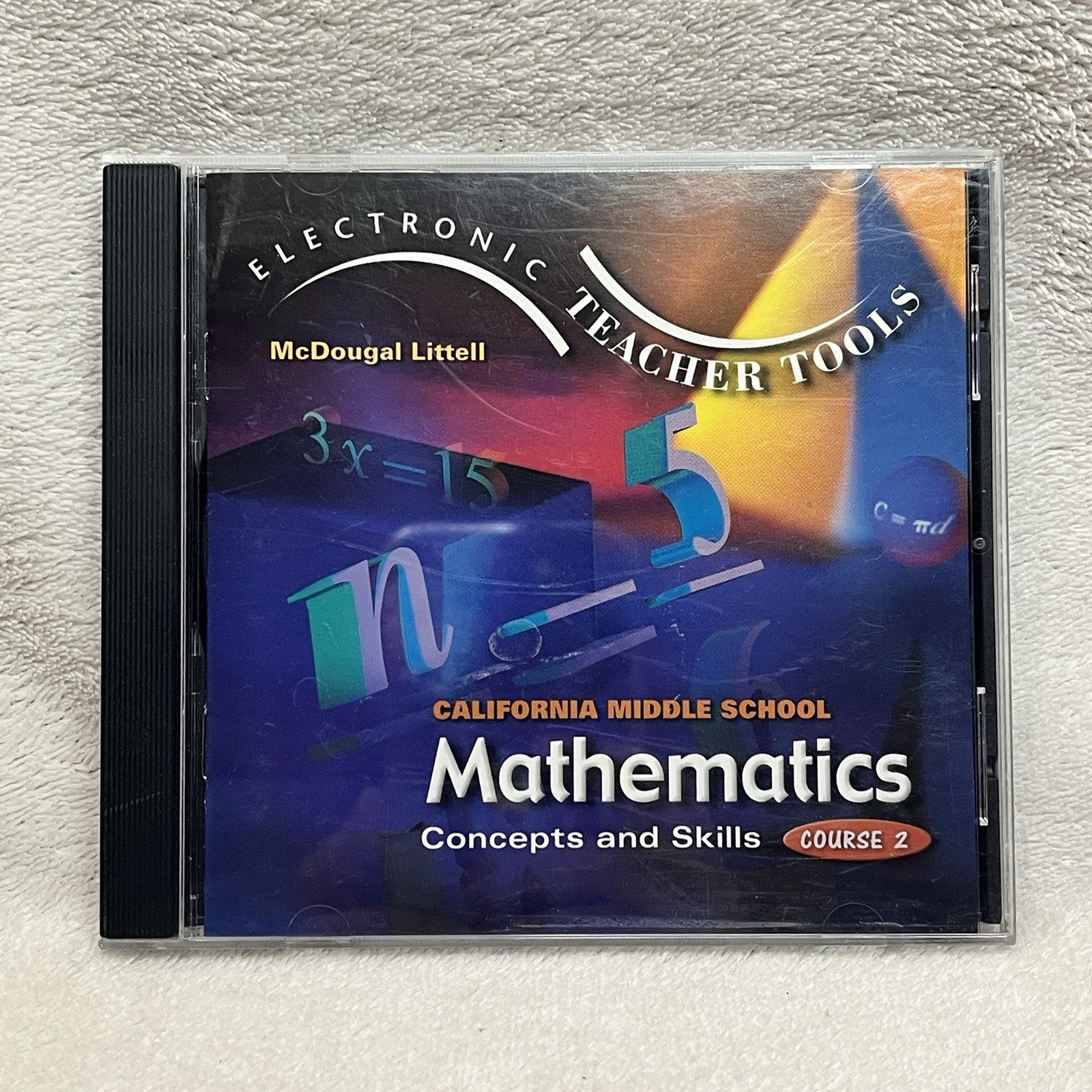 Electronic Teacher Tools Concepts&Skills Course 2 McDougal Littell California CD