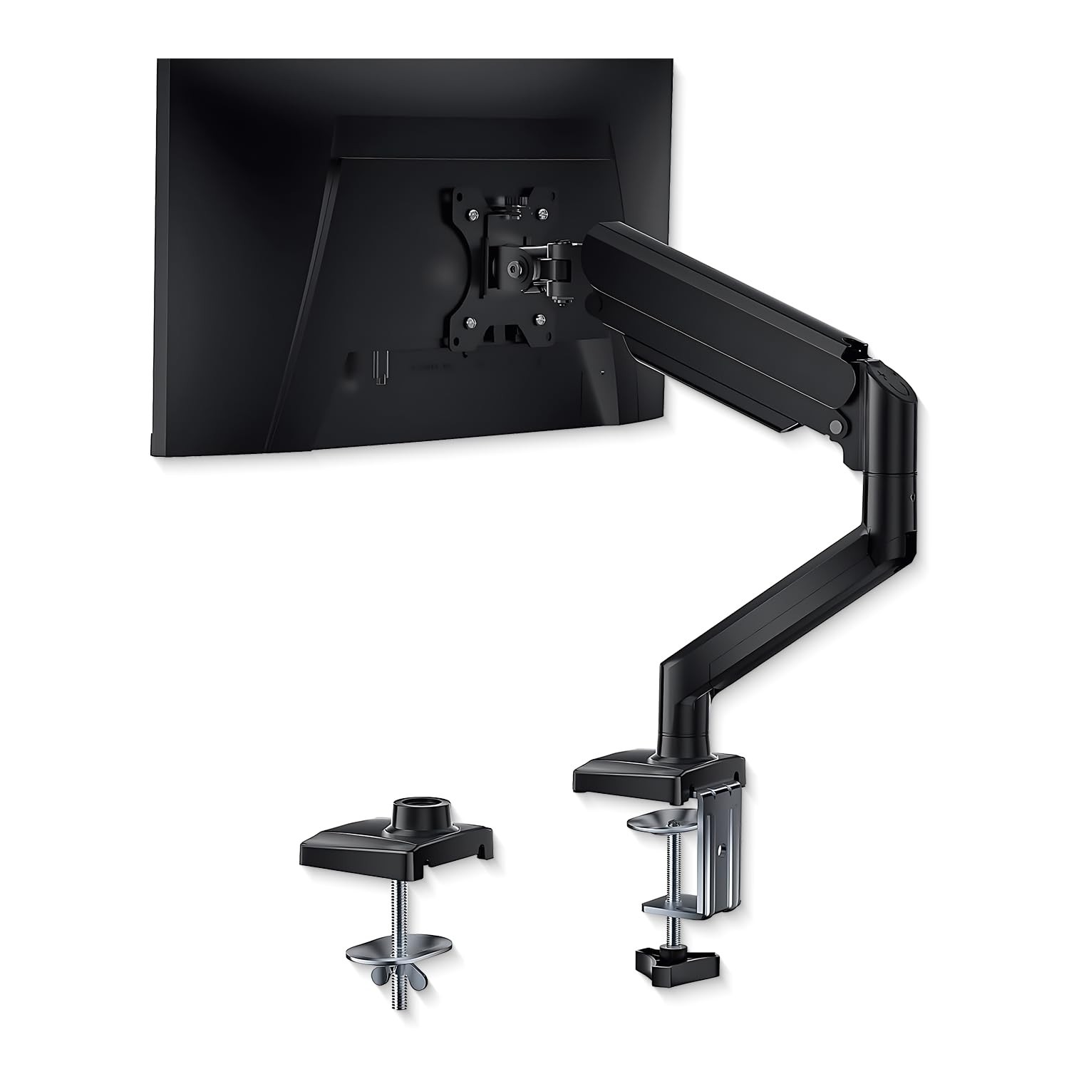 Single Monitor Arm Desk Mount – Adjustable Gas Spring Monitor Stand for 13