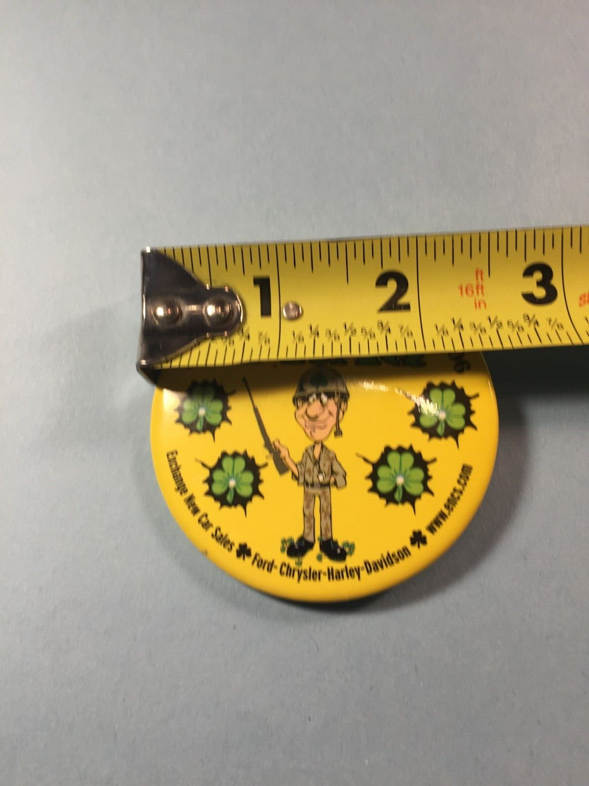 "St. Patrick Day" Iraq War metal Button 2-1/2"