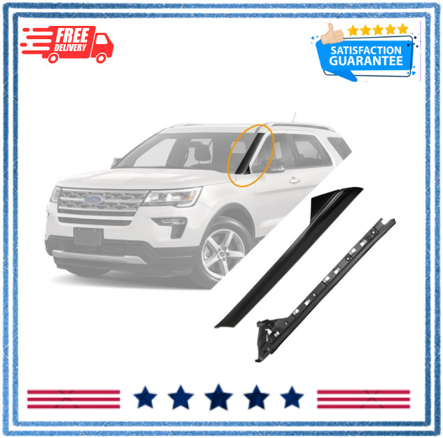 Windshield Trim Molding A-Pillar Set, Compatible with 2011-2019 Ford Explorer...