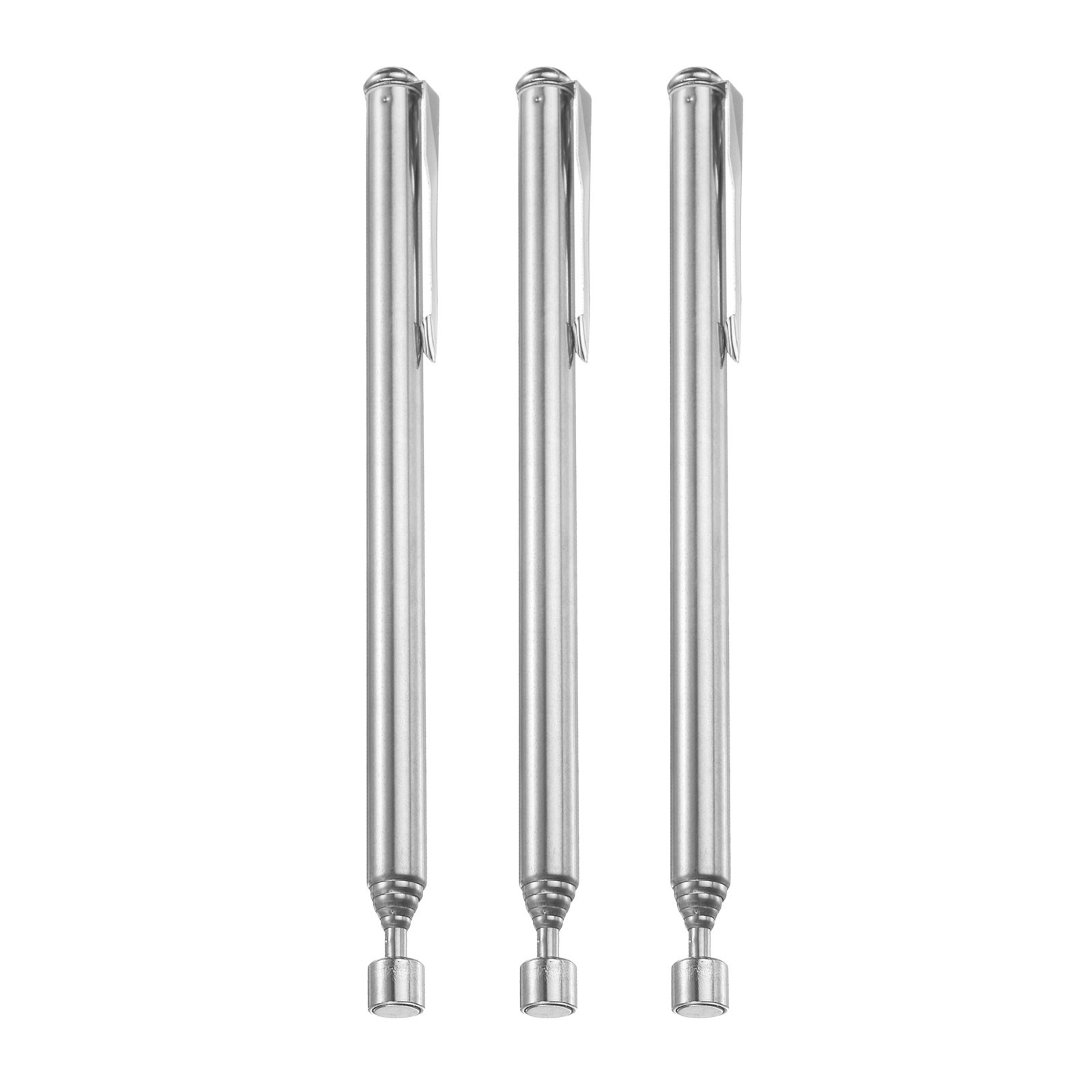 3pcs Telescoping Magnetic Pickup Tool 2LB 5.8" to 24.4" Magnet Stick Silver