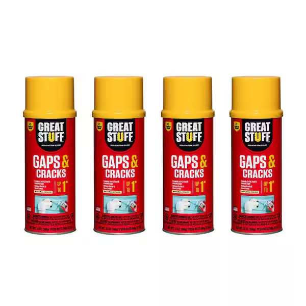 Great Stuff 12 Oz. Gaps and Cracks Insulating Spray Foam Sealant 4 pack