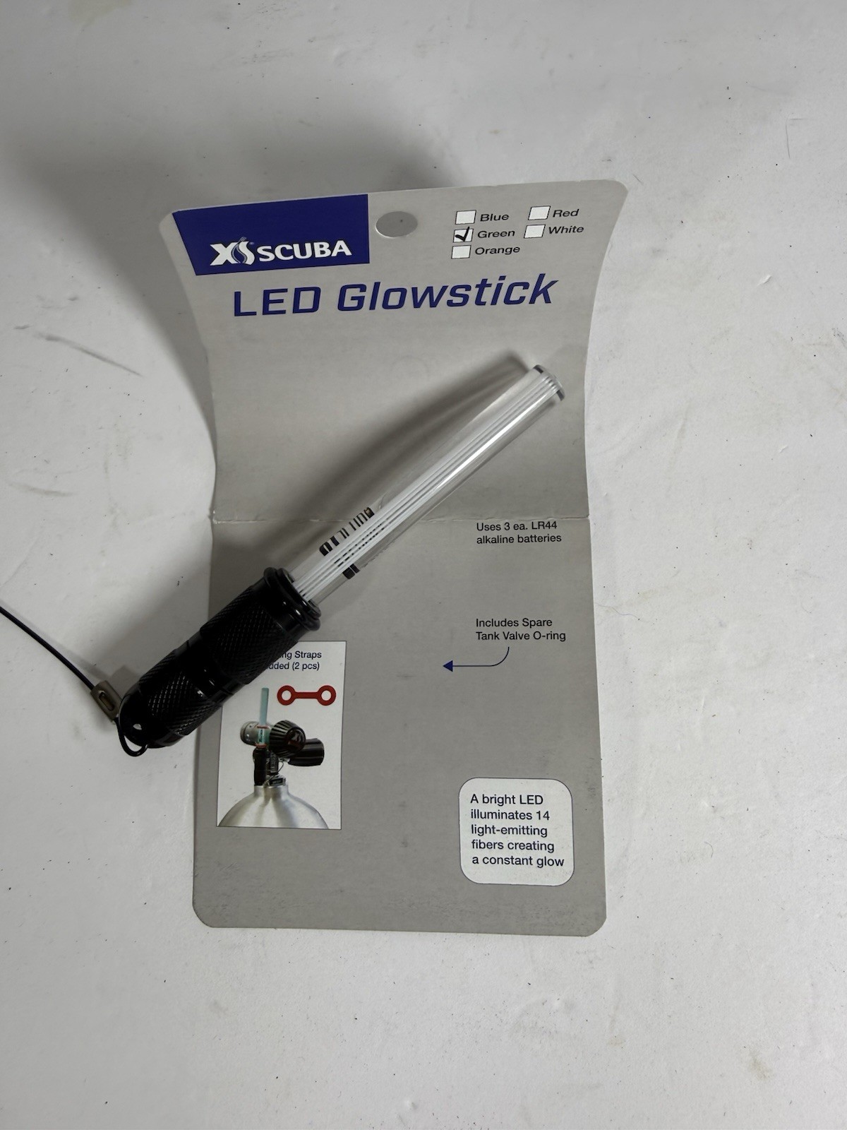 XS Scuba LED Battery Glowstick Light Green