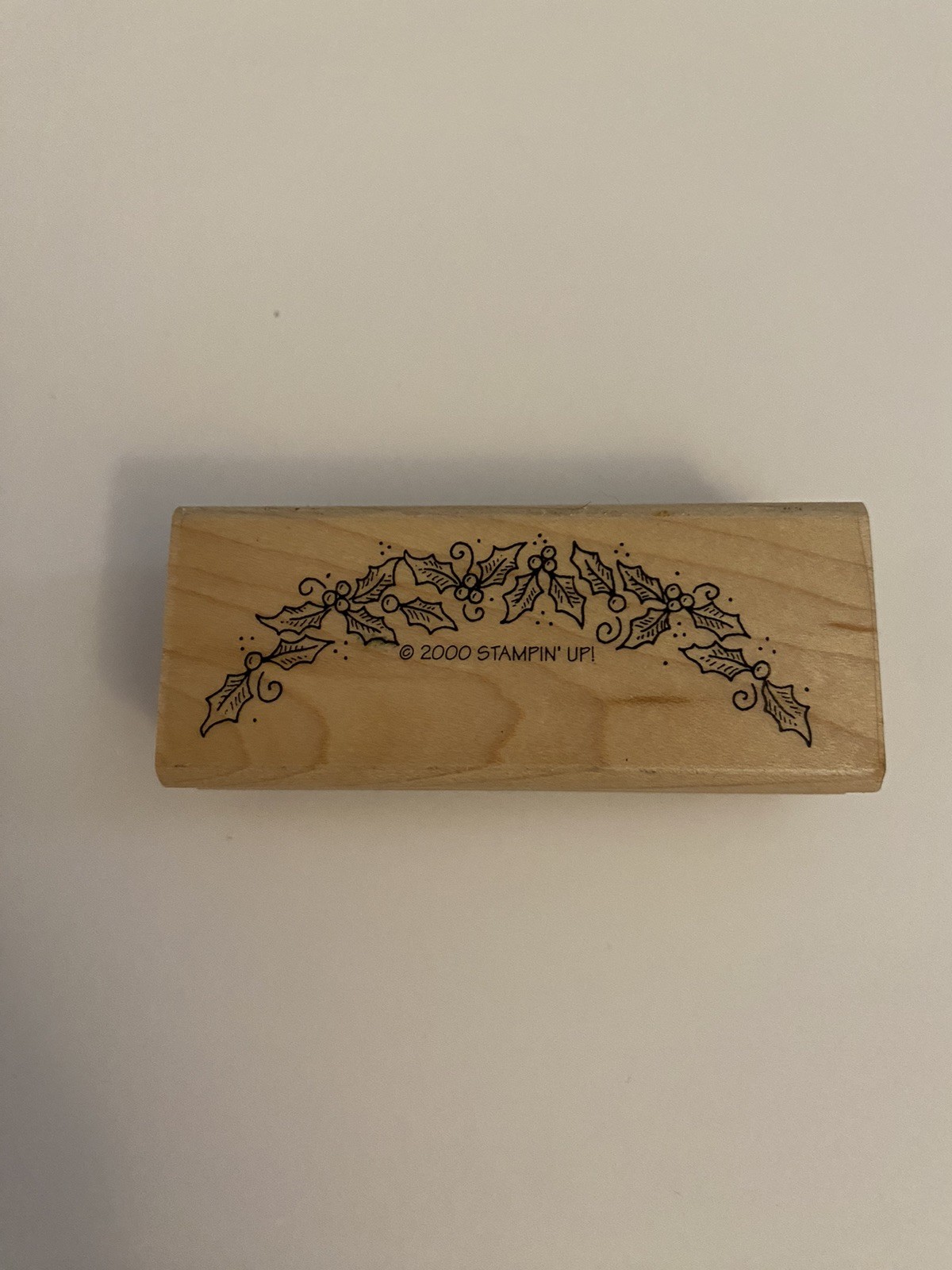 Stampin Up! Holly Berries And Leaves Wood Mounted Rubber Stamp RS71