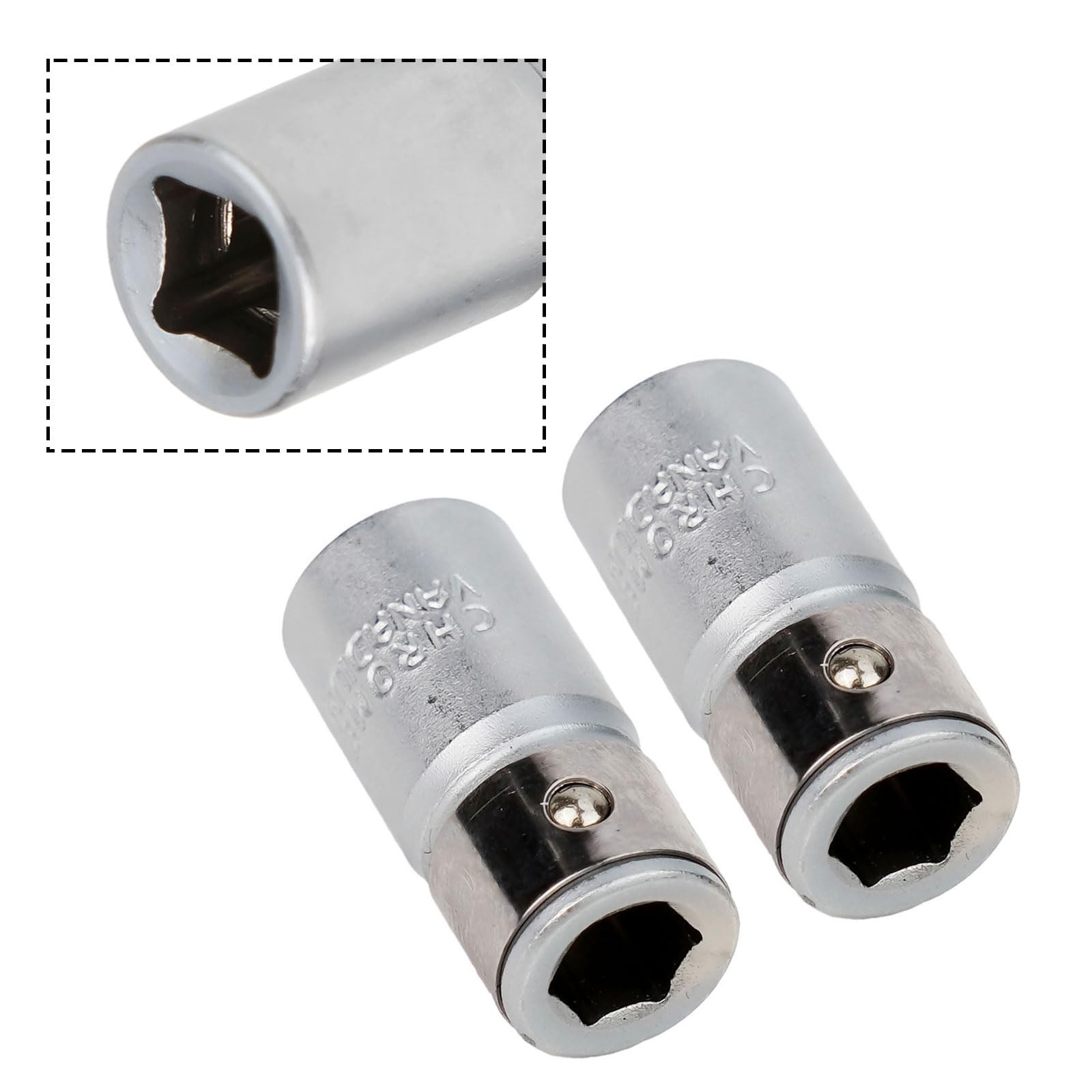 2 Pcs Screwdriver Holder For Socket Bits, 1/4" Square Drive To 1/4" Hex Adapt...