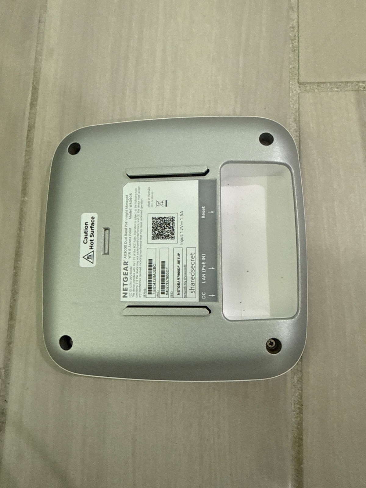 Netgear AX3000 Dual band PoE Insight Managed WiFi 6 Access Point WAX605