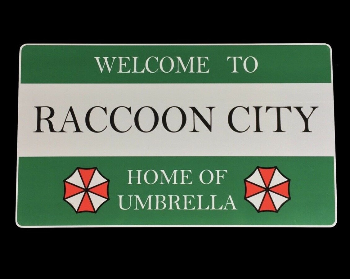 Welcome to Raccoon City Umbrella Corporation Road Sign (430mm x 250mm)