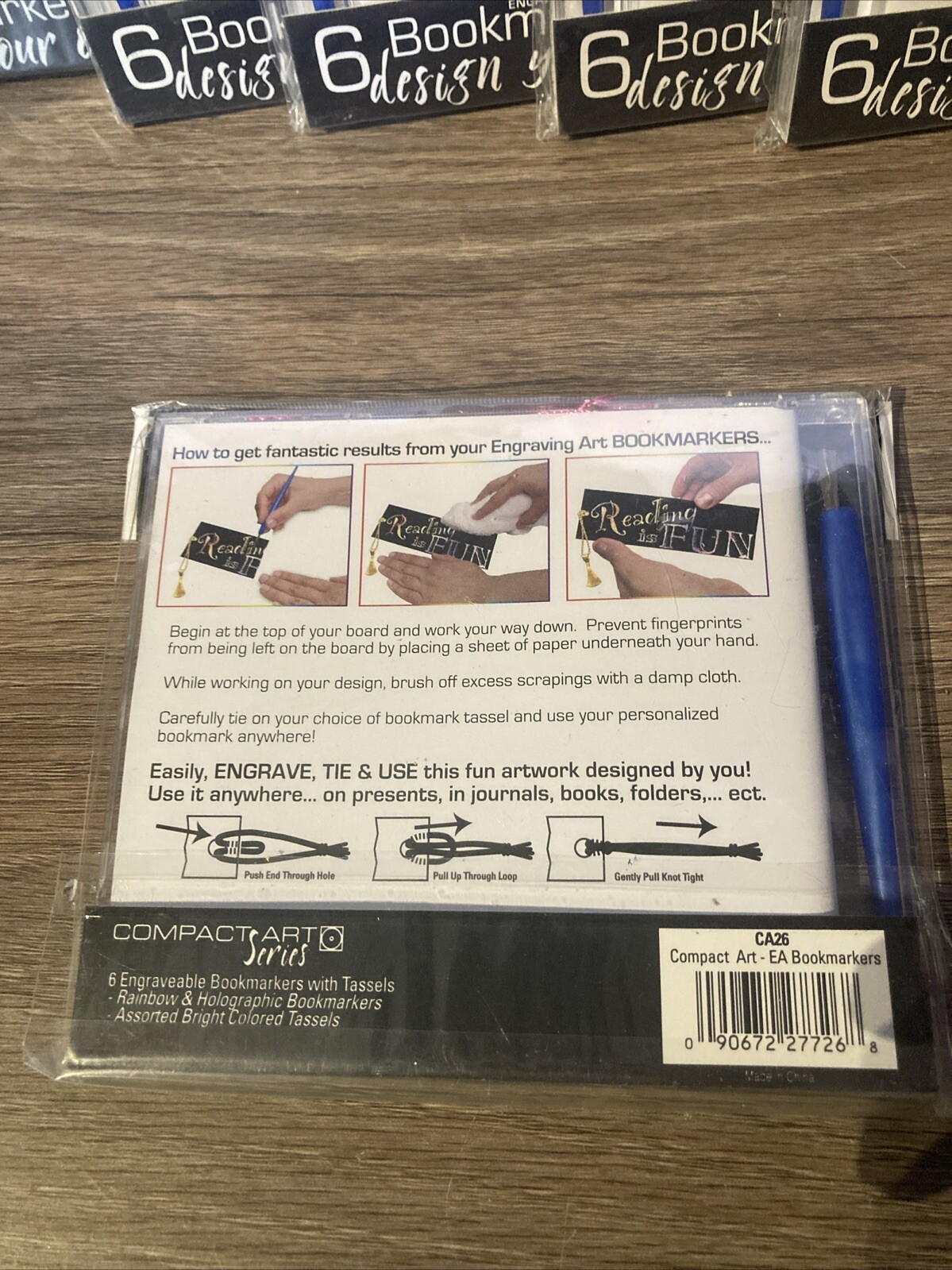 Compact Art Engraving Art Bookmarkers 6 Pack Bundle Craft