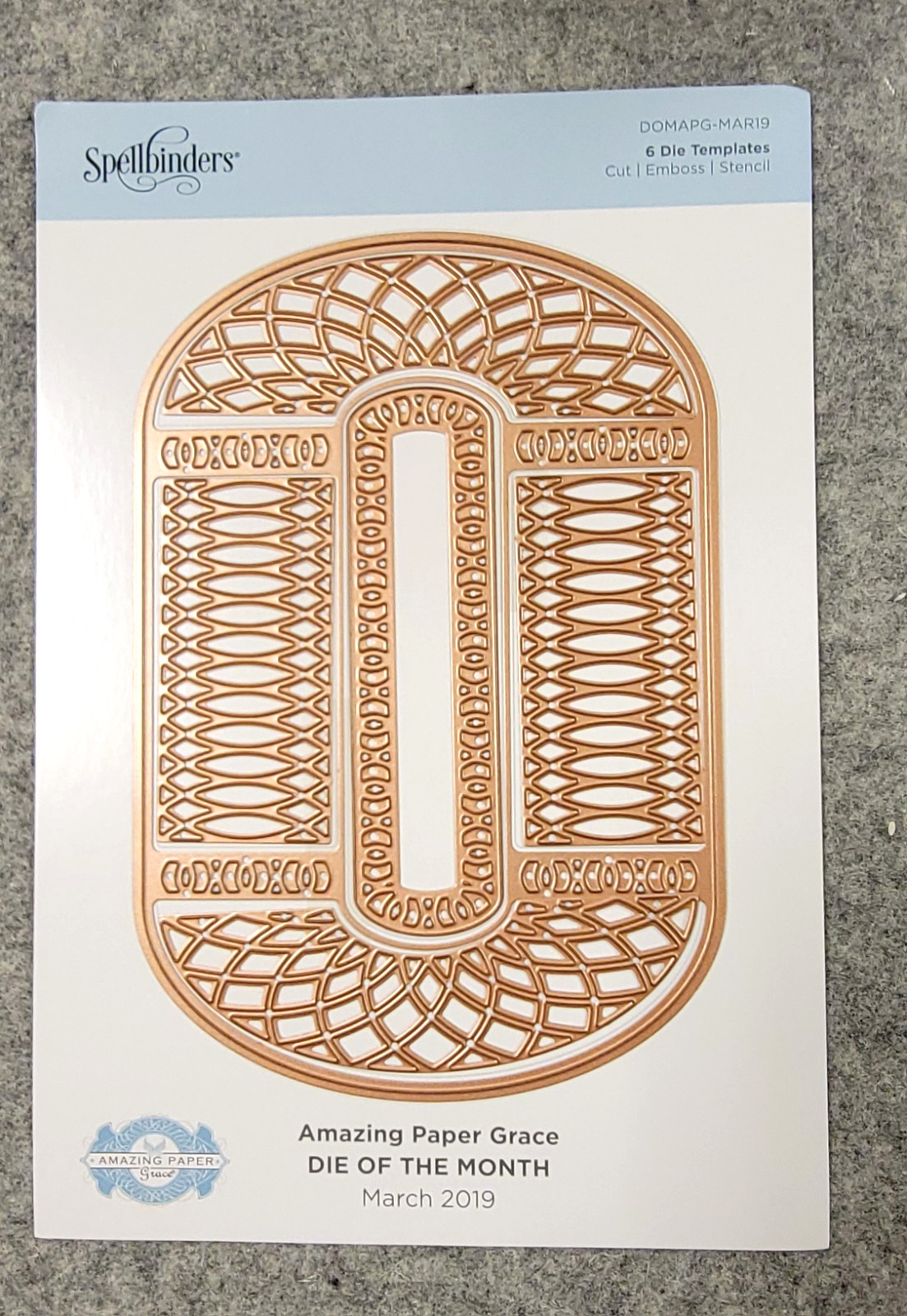 Spellbinders Amazing Paper Grace Die Of The Month March 2019