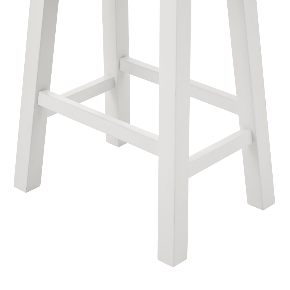 4-Piece Industrial Bar Table Set W/ 2 Stools, Antique Gray White