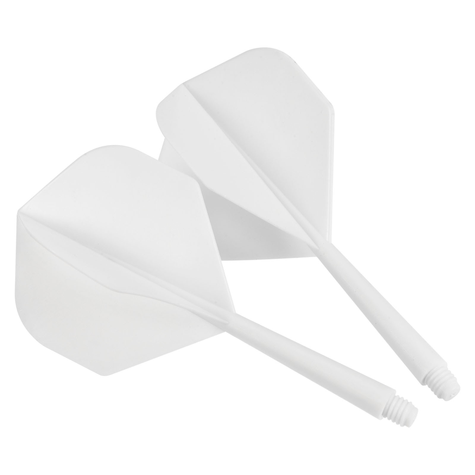 Integrated Dart Shaft & Flights, 12 Pack Plastic Dart Flight Set, White