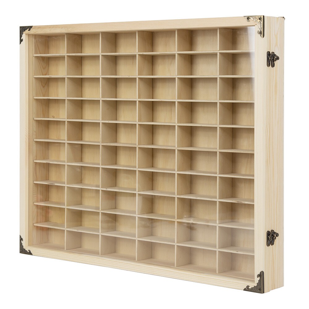 Wall Mounted Wood Display Case 1/64 Car Model Diecast Car Matchbox Storage Rack
