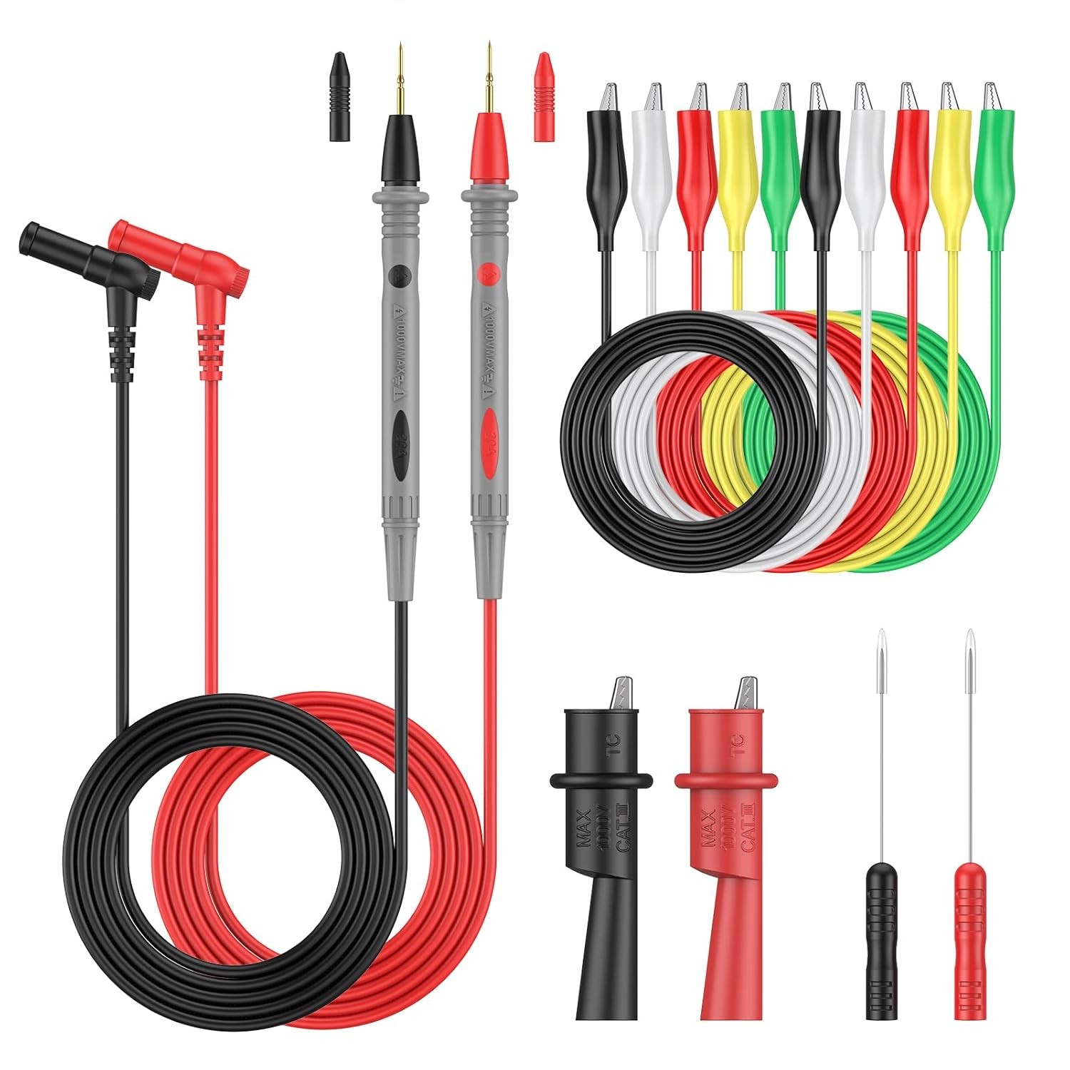 Vibit 11 Pcs Multimeter Test Leads, Multimeter Leads Kit with Back Probes, Dual