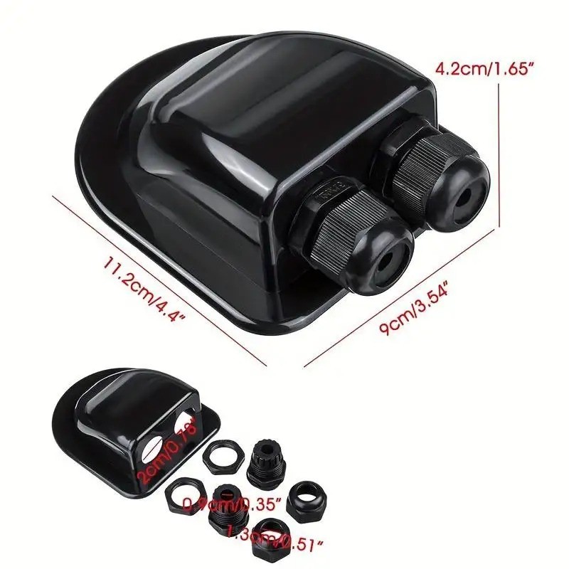 Roof Solar Panel Double/Single Cable Entry Gland Junction Box Motorhome Camper