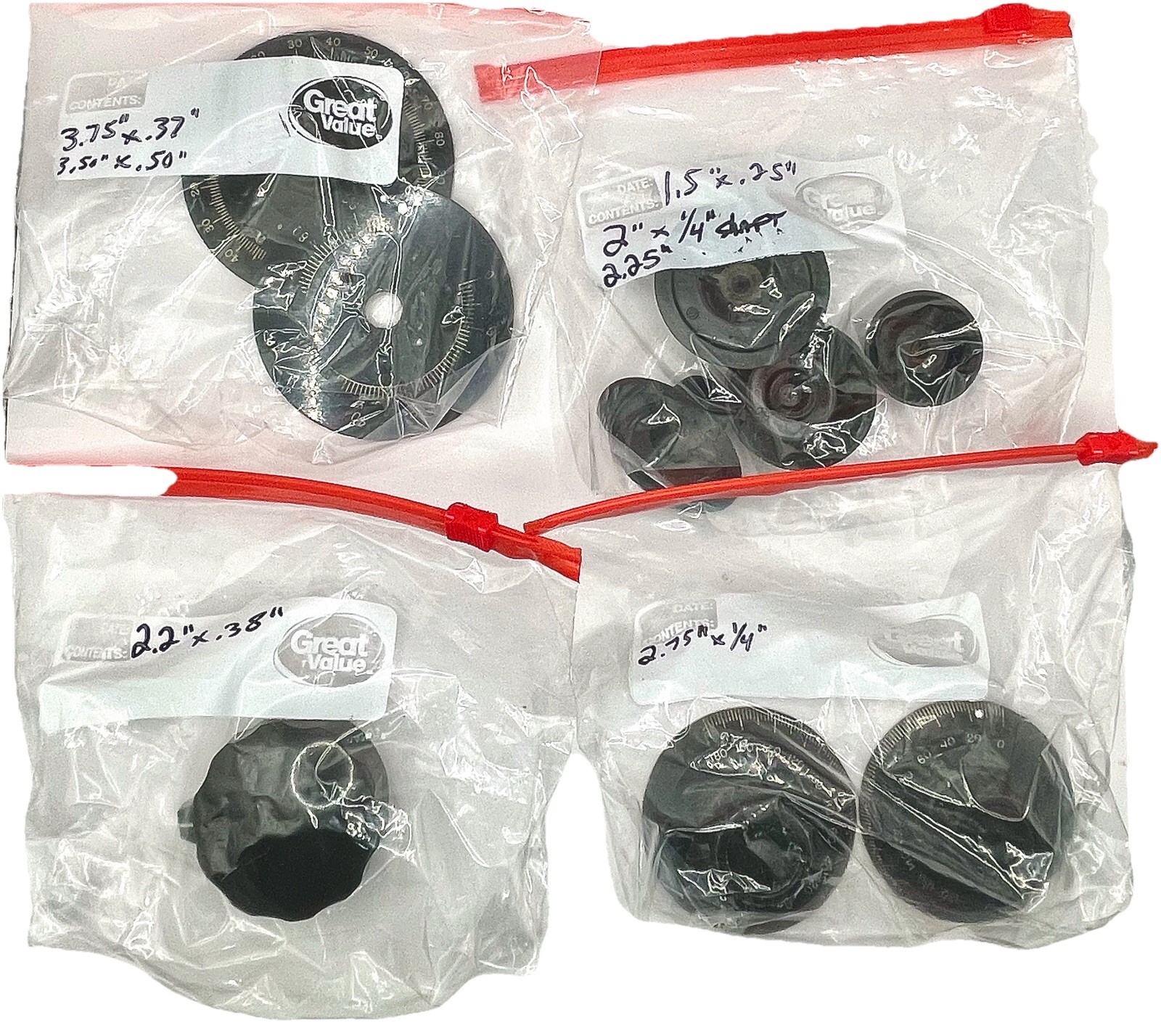 Lot of  9 Vintage Bakelite Radio Knobs – Cleaned & Polished – Set Screws Intact