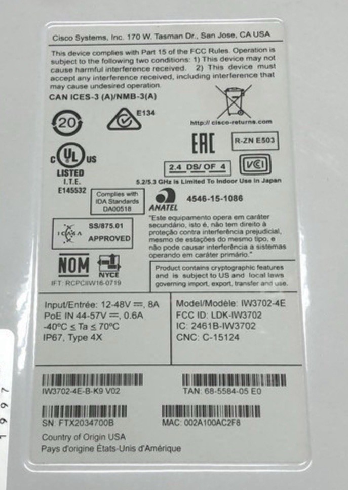 Cisco IW3702-4E
