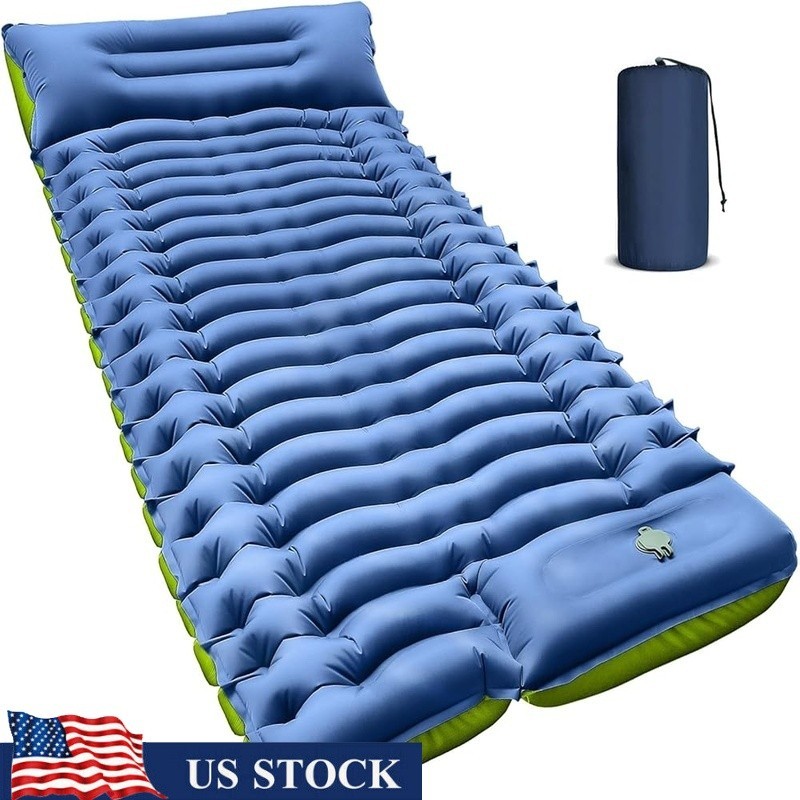 Extra Wide 3 Thick Self Inflating Camping Sleeping Pad W/ Pillow Fast Inflate US