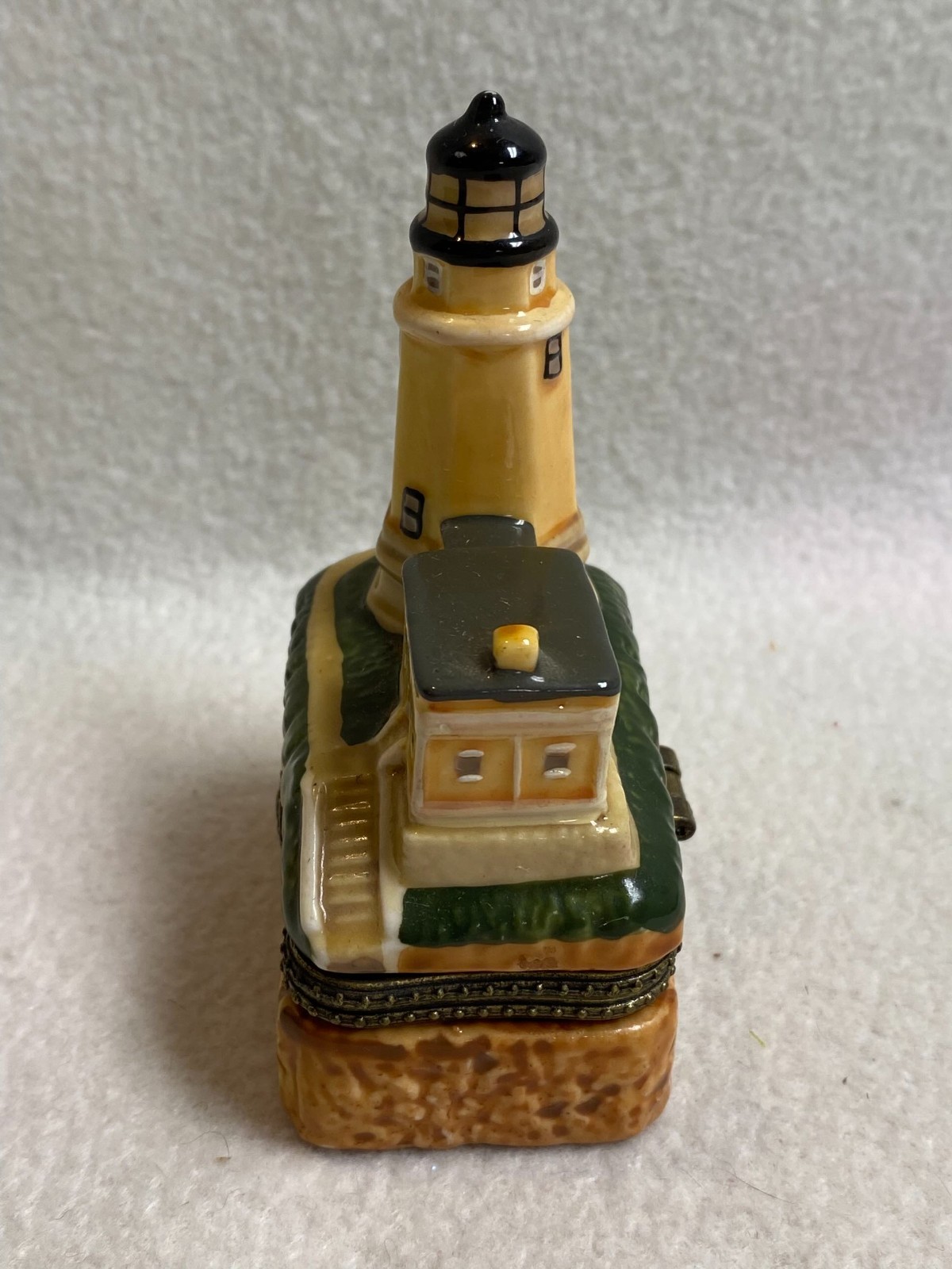 Ceramic Lighthouse Hinged Trinket Box