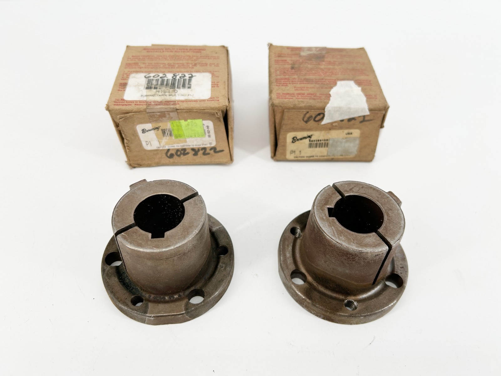 Lot of 2 New Browning P1 1 Split Taper Bushings 1" Bore