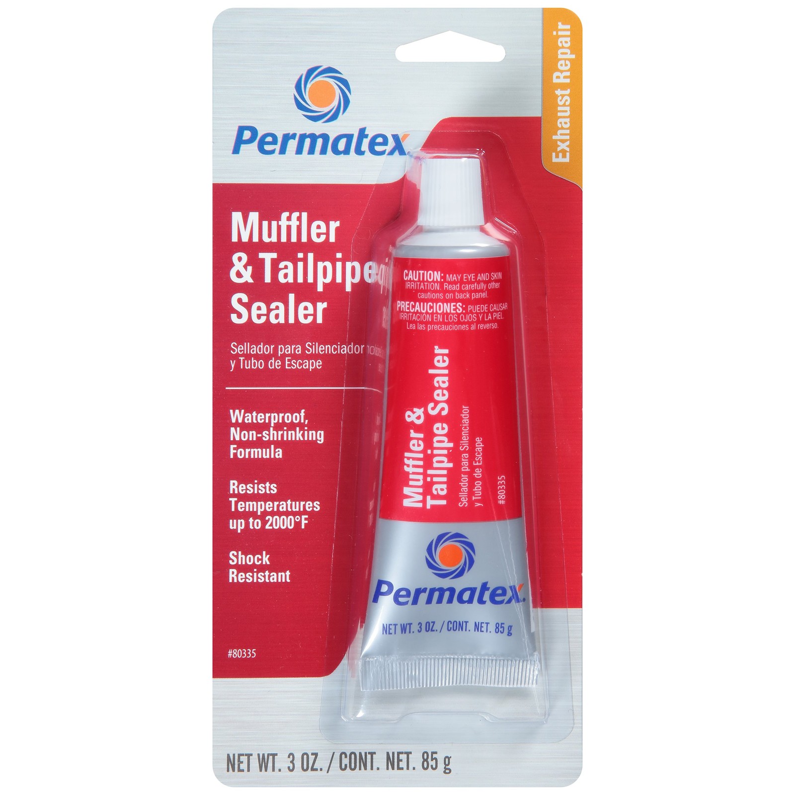 Permatex 80335-12PK Muffler and Tailpipe Sealer, 3 Ounce (Pack of 12), Black