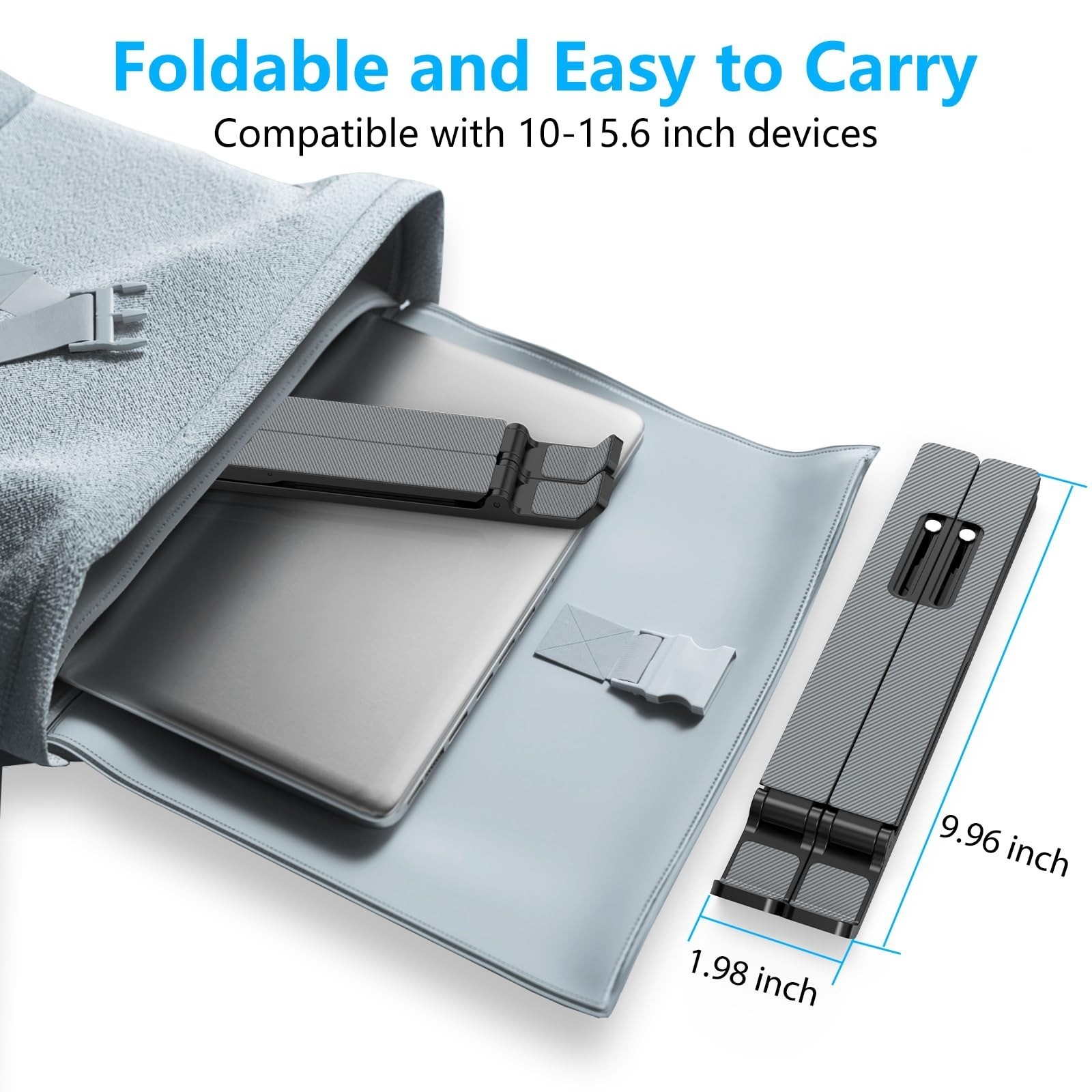Adjustable Laptop Stand for 10-15.6" Laptops | Portable & Foldable