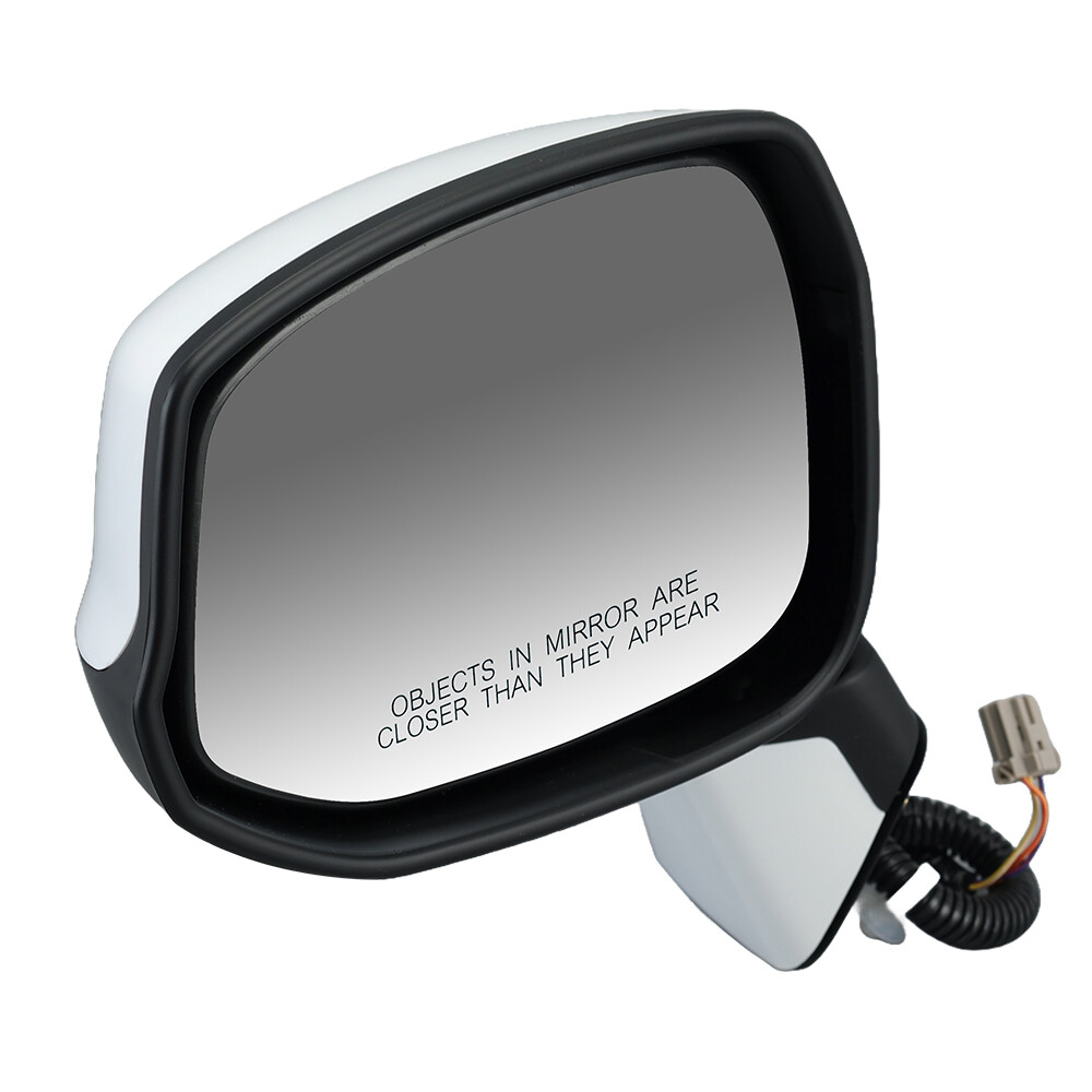 Left Driver Side Mirror White Manual Fold 3Pin For Honda Civic 2012 2013-2015