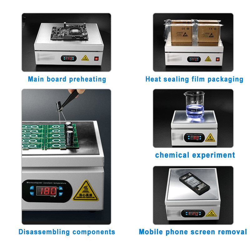Digital Hot Plate Preheating Station for PCB BGA Heating Work 220/110V 10*10cm
