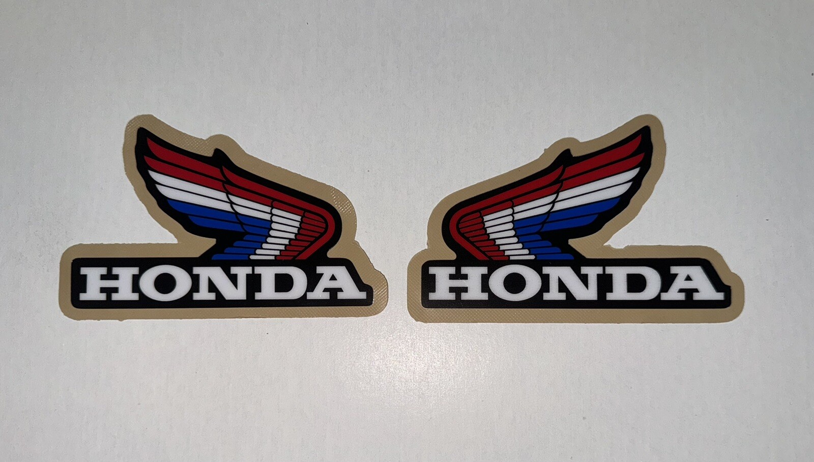 Honda Red White Blue 5 1/2in Wing Logo Tank Window Sticker Decal weather proof