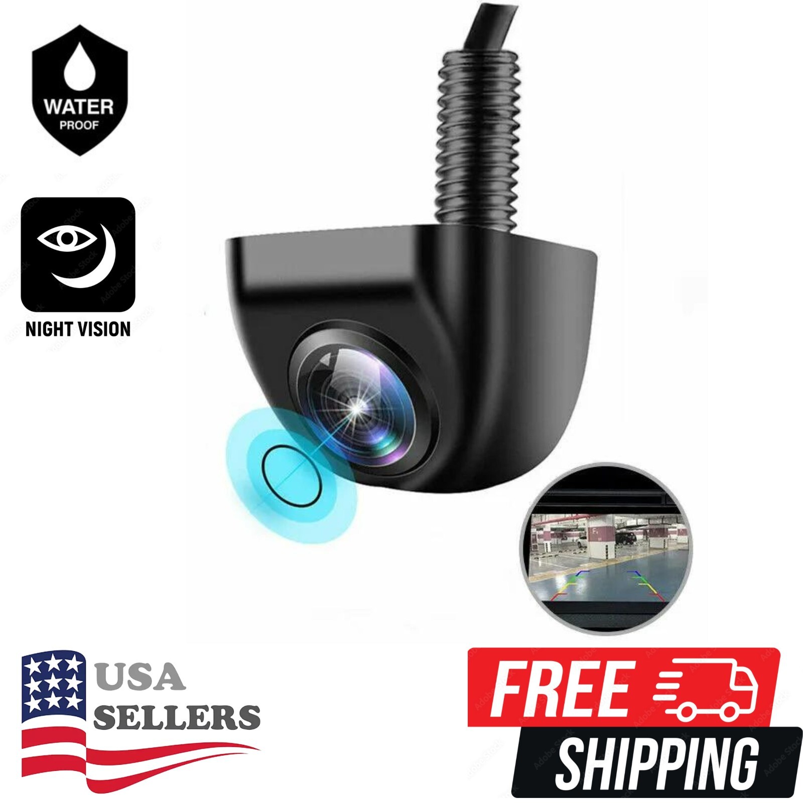 New Backup Camera IR Night Vision Rearview Mount Universal for JVC Car Radio
