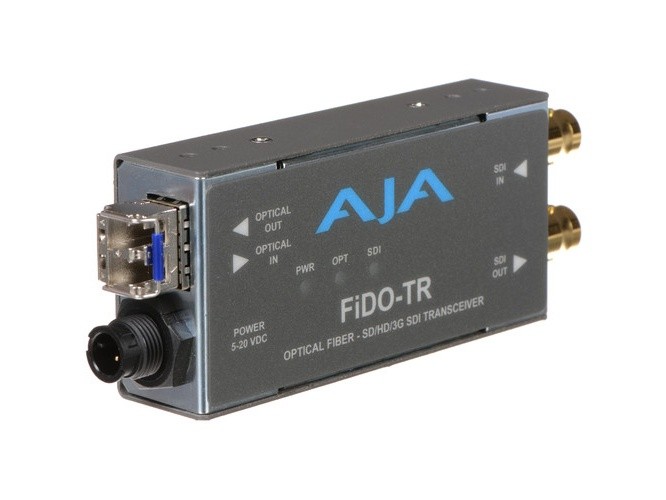AJA FIDO-TR-R0 SDI Fiber Transceiver 3G-SDI Single-Mode 10 km