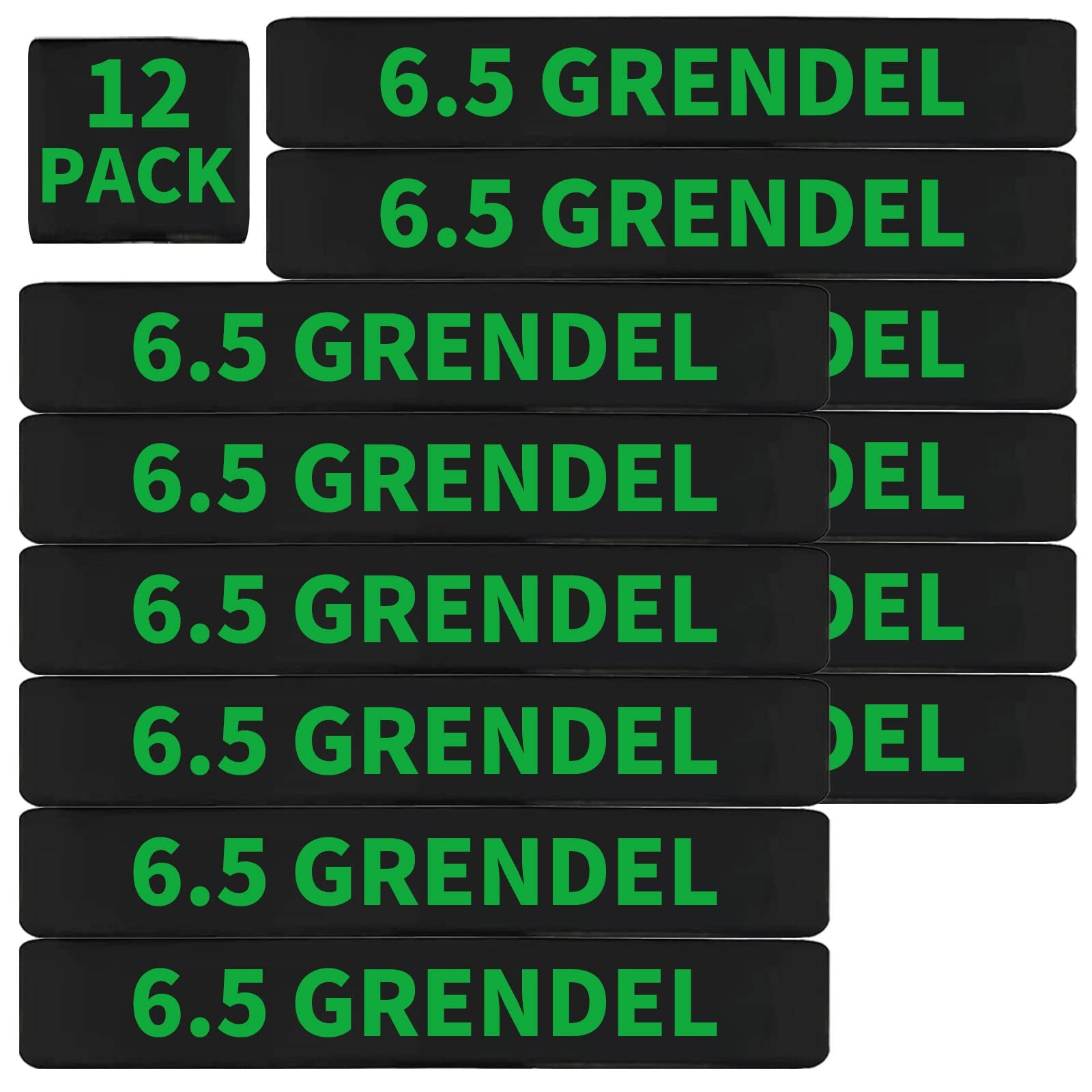 12 Pack Miaozhun 6.5 Grendel Magazine Marking Bands Green-12pack