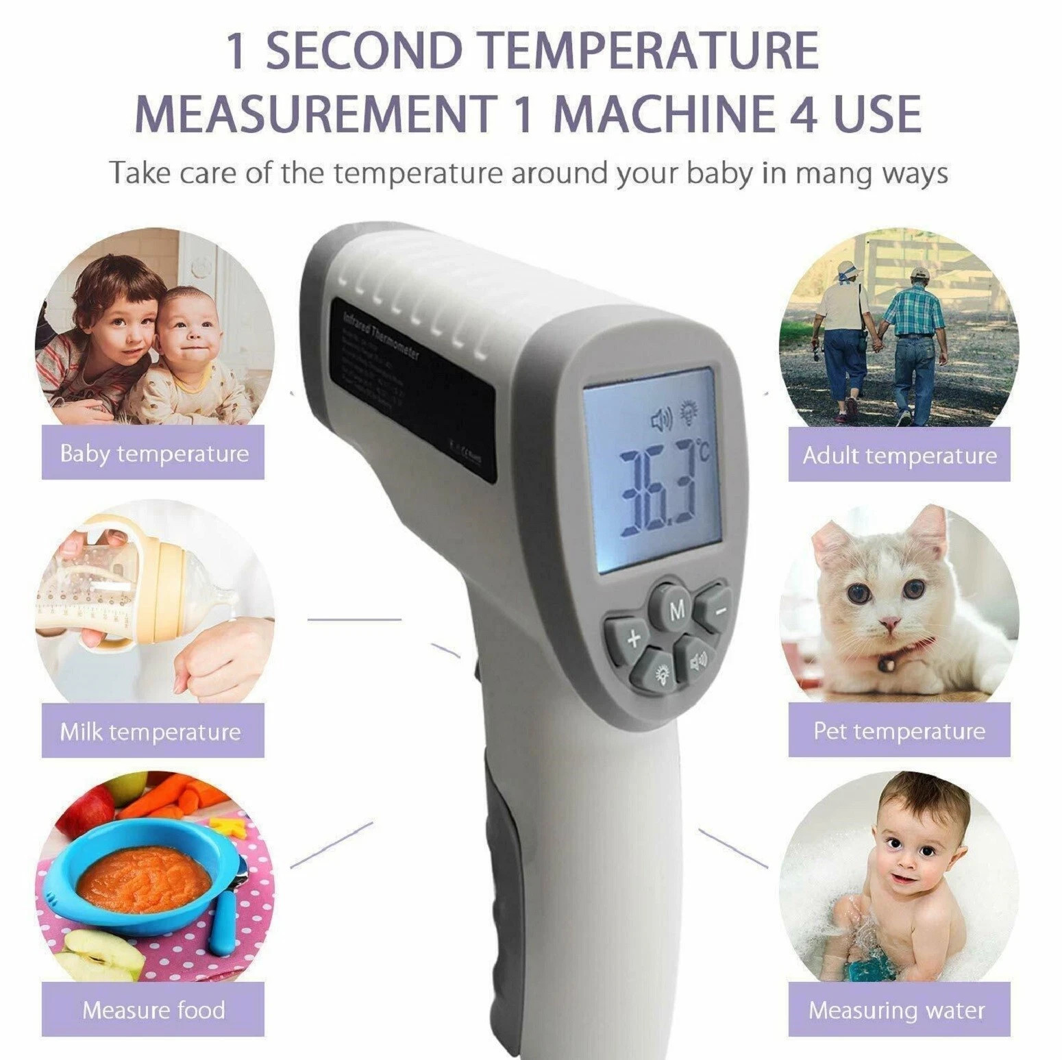 CLOC SK-T008 IR Medical Non-Contact Thermometer Adult / Baby