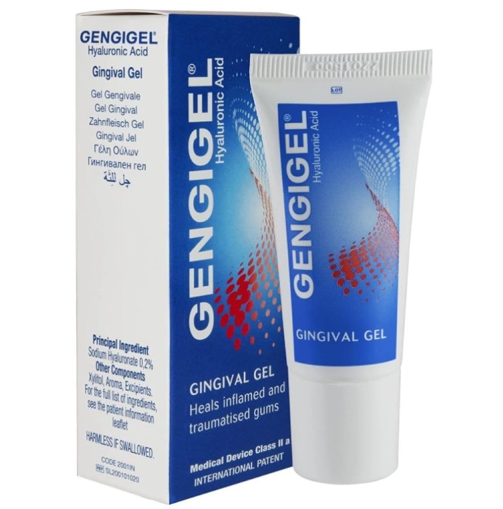 Gengigel Hyaluronic Acid Oral Gel for Mouth & Gum Discomfort 20ml Soothes Irr...