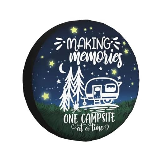 Spare Tire Cover for RV Camper Trailer Making Memories 15 inch Memories starry