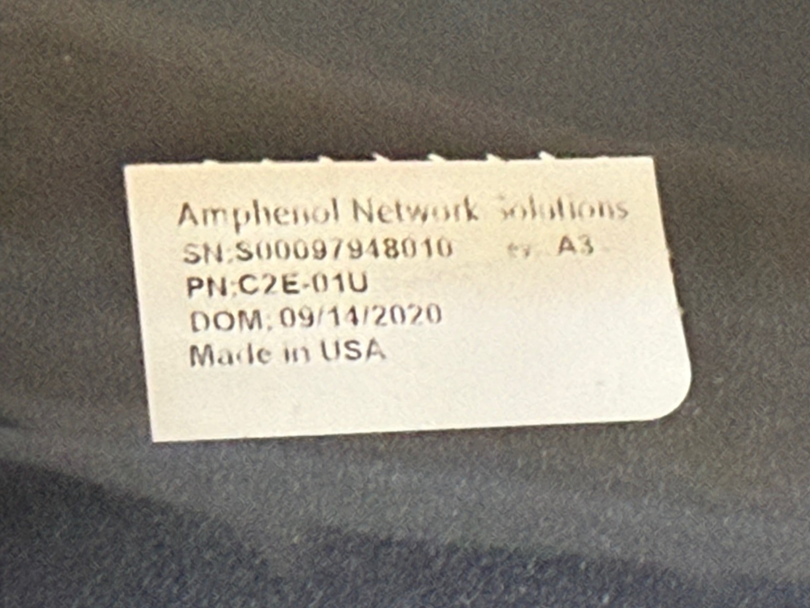 Amphenol Telect C2E-01U Fiber Distribution Chassis 1RU Base 12 modules patch