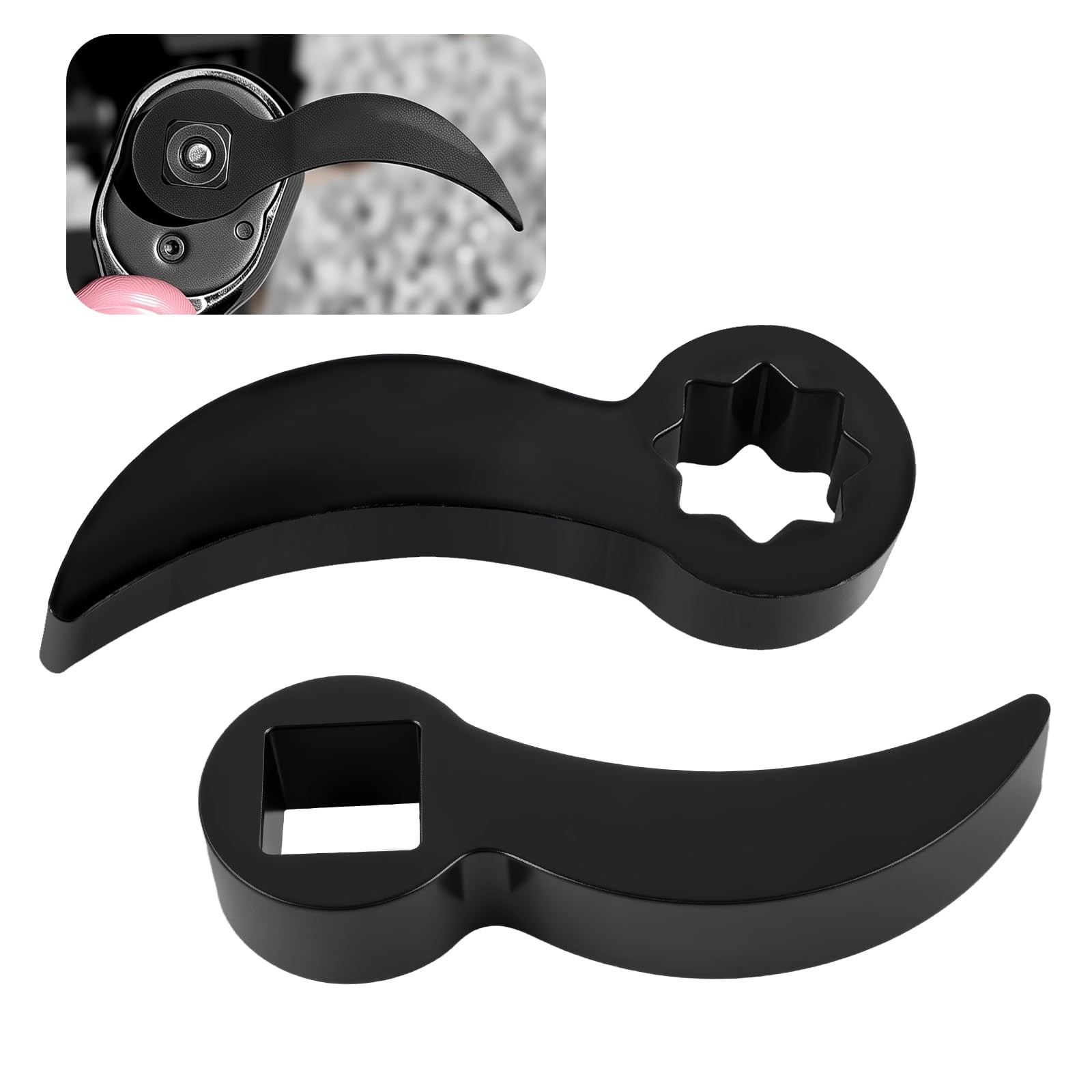 2PCS 8point/4point Pry Bar Wrench Adapter,Adjustable CV Axle Removal Tool wit...