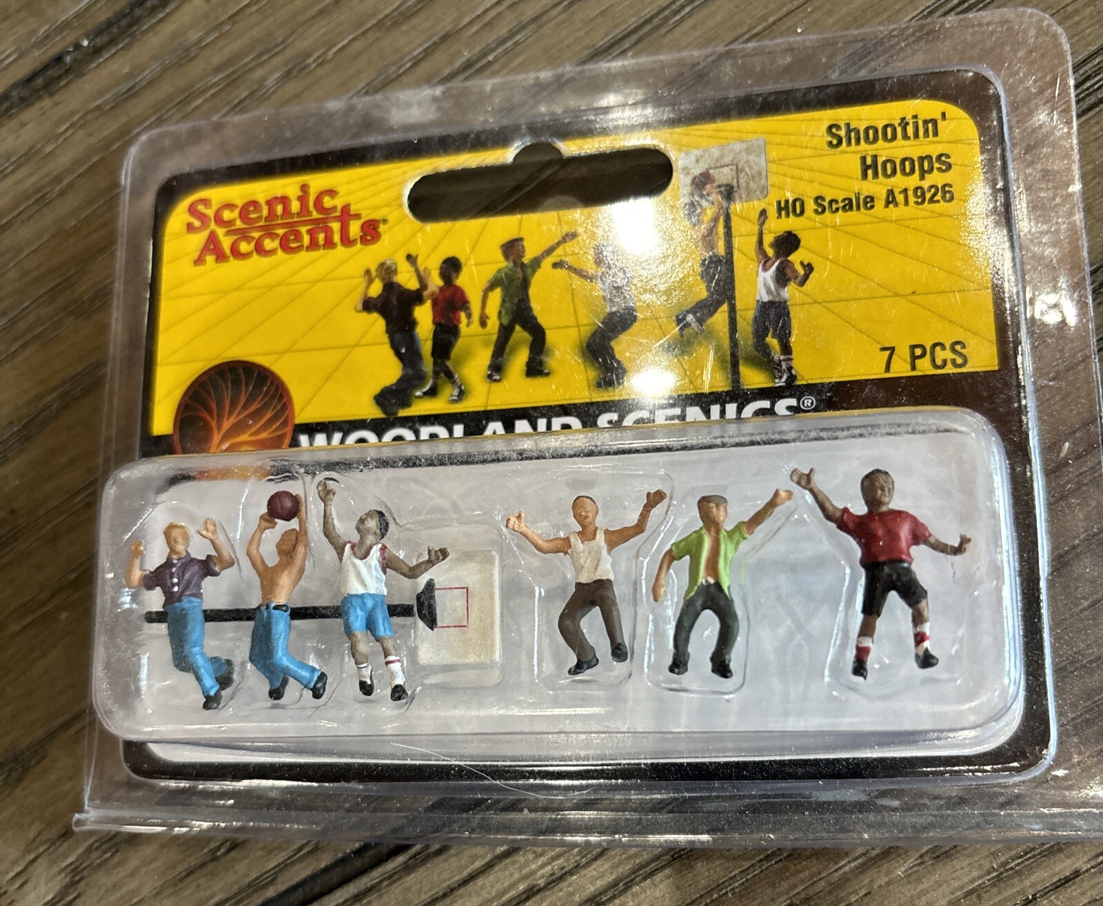 Woodland Scenics HO #A1926  Shootin' Hoops 7pcs. NIP