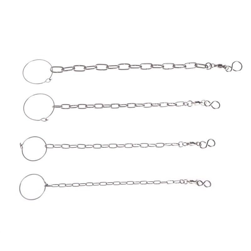 Bird Foot Rings Stainless Steel Parrot Leg Chain for Small Medium Large Birds