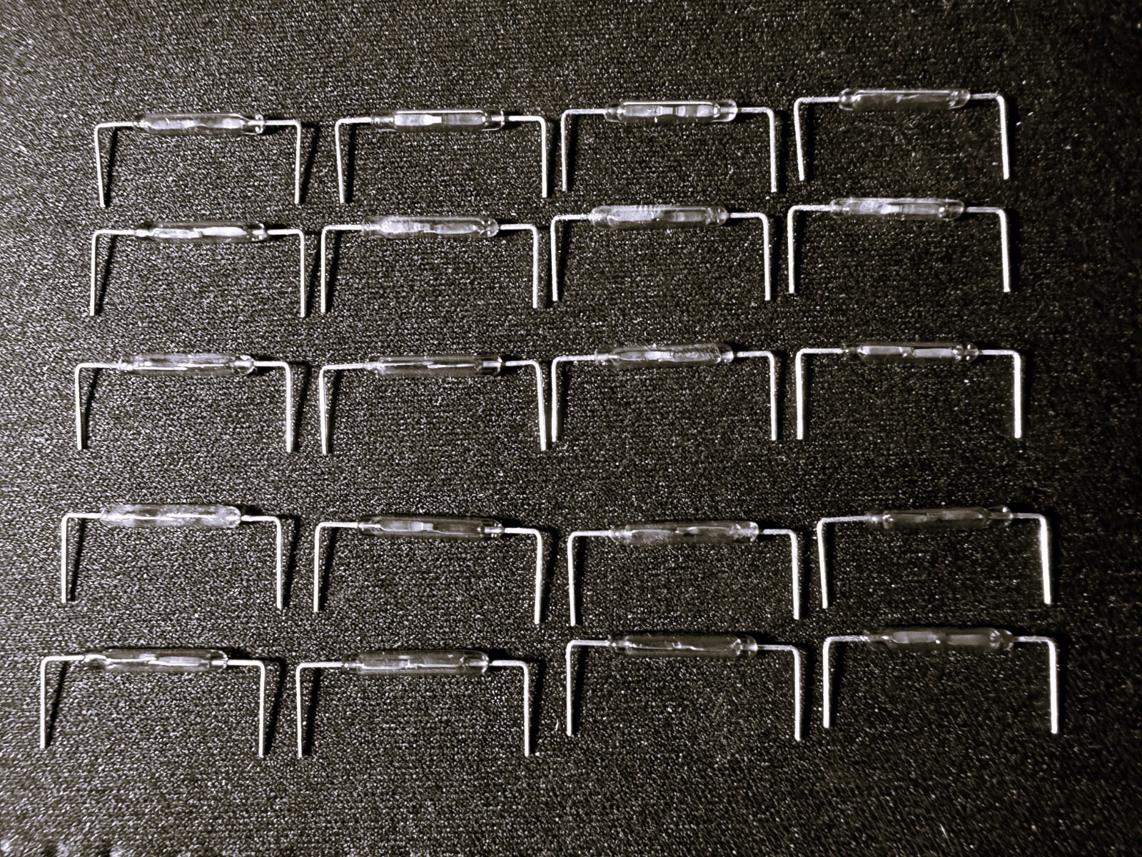 20pcs, Magnetic Glass Reed Switch 2 x14 mm,  N.O.