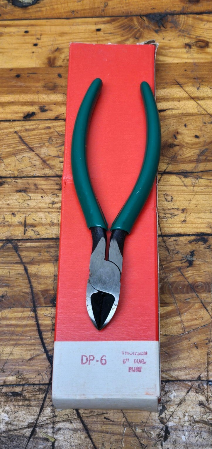 Vintage NOS Thorsen 6" Diagonal Pliers DP-6 USA NEW
