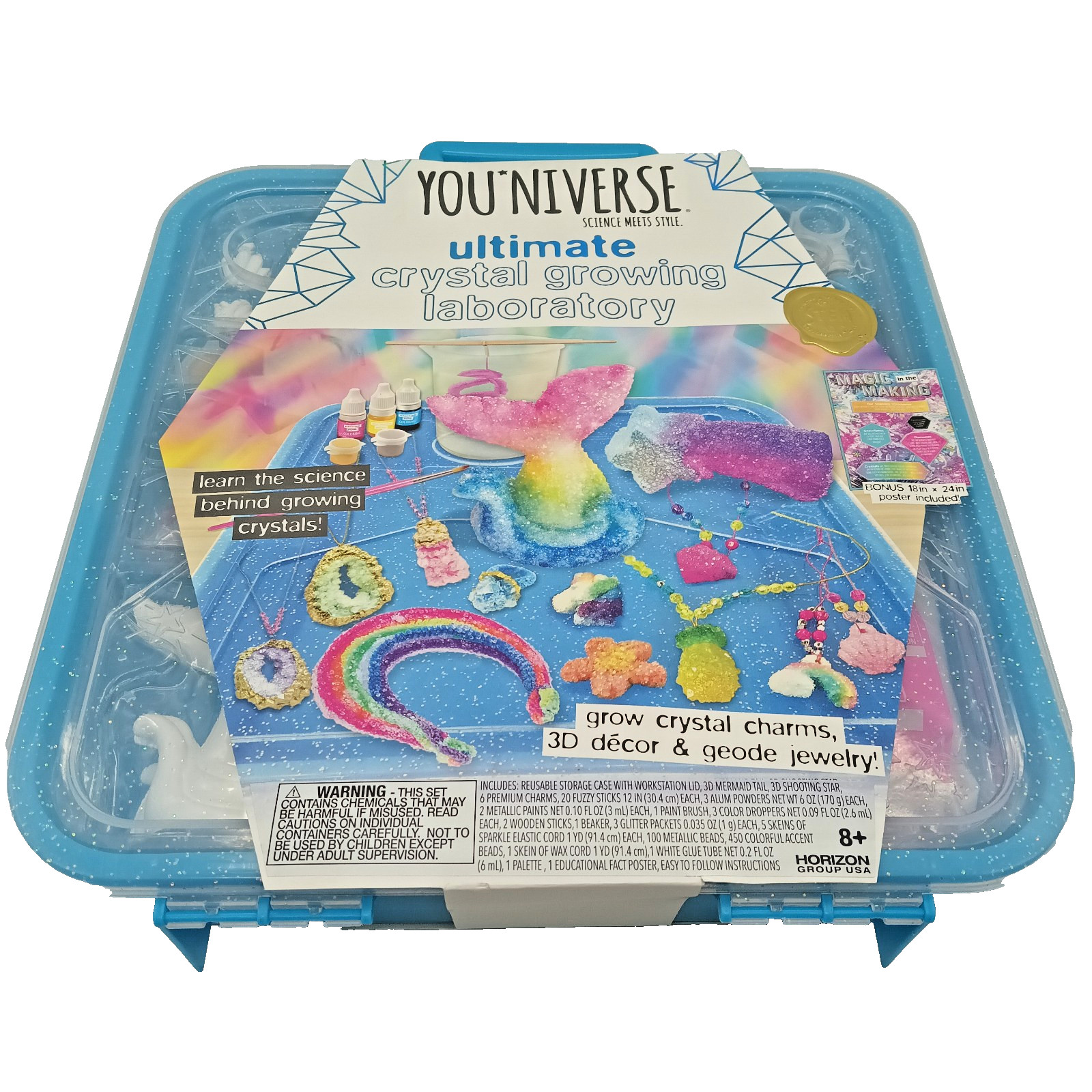 You*niverse Ultimate Crystal-Growing Laboratory Steam Kit Ages 8+ New