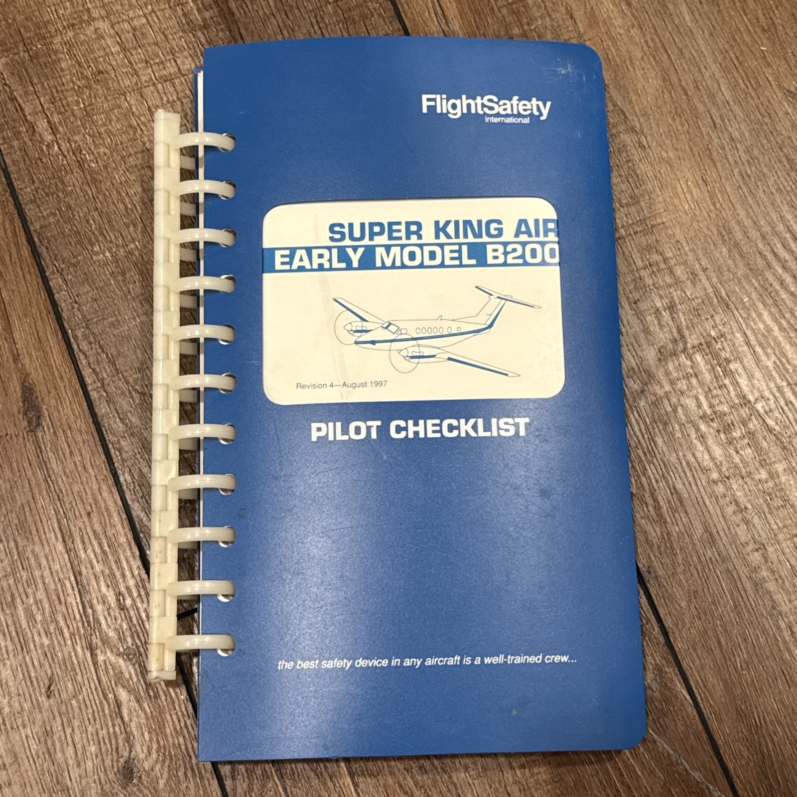 Super King Air B200 Pilot Checklist Manual - FlightSafety 1997 Early Model