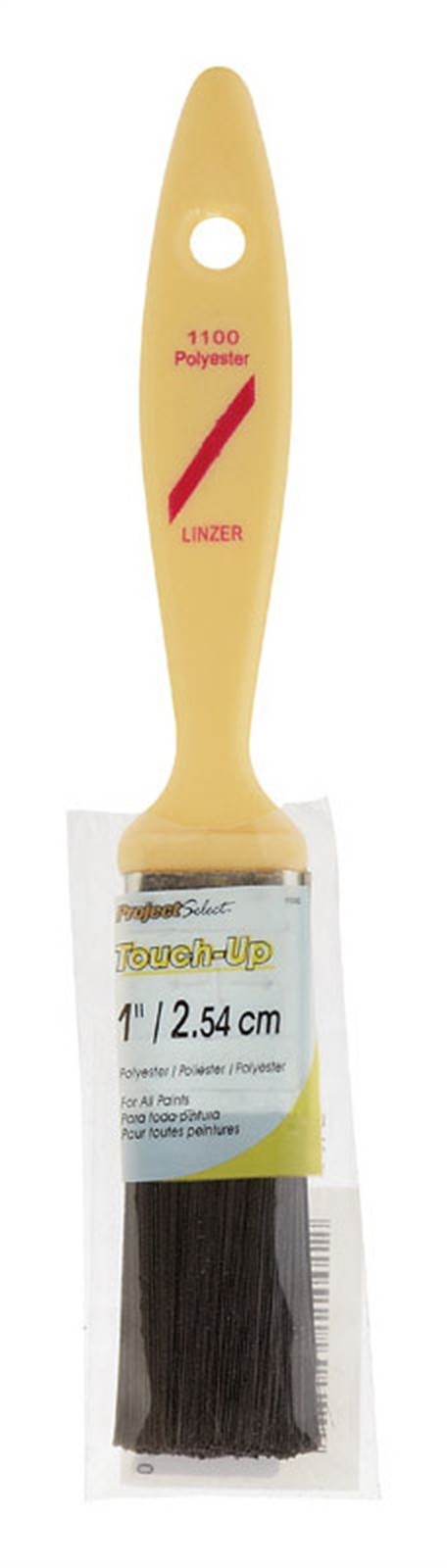 Linzer 1100-10 Wood Handle Polyester Flat Touch-Up Paint Brush 1in. (Pack of 36)