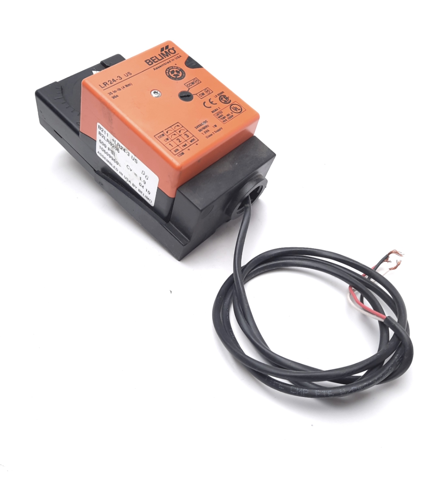 Belimo LR24-3 Non Spring Damper Actuator 42VAC/VDC 1W 35 in-lb NEMA 2