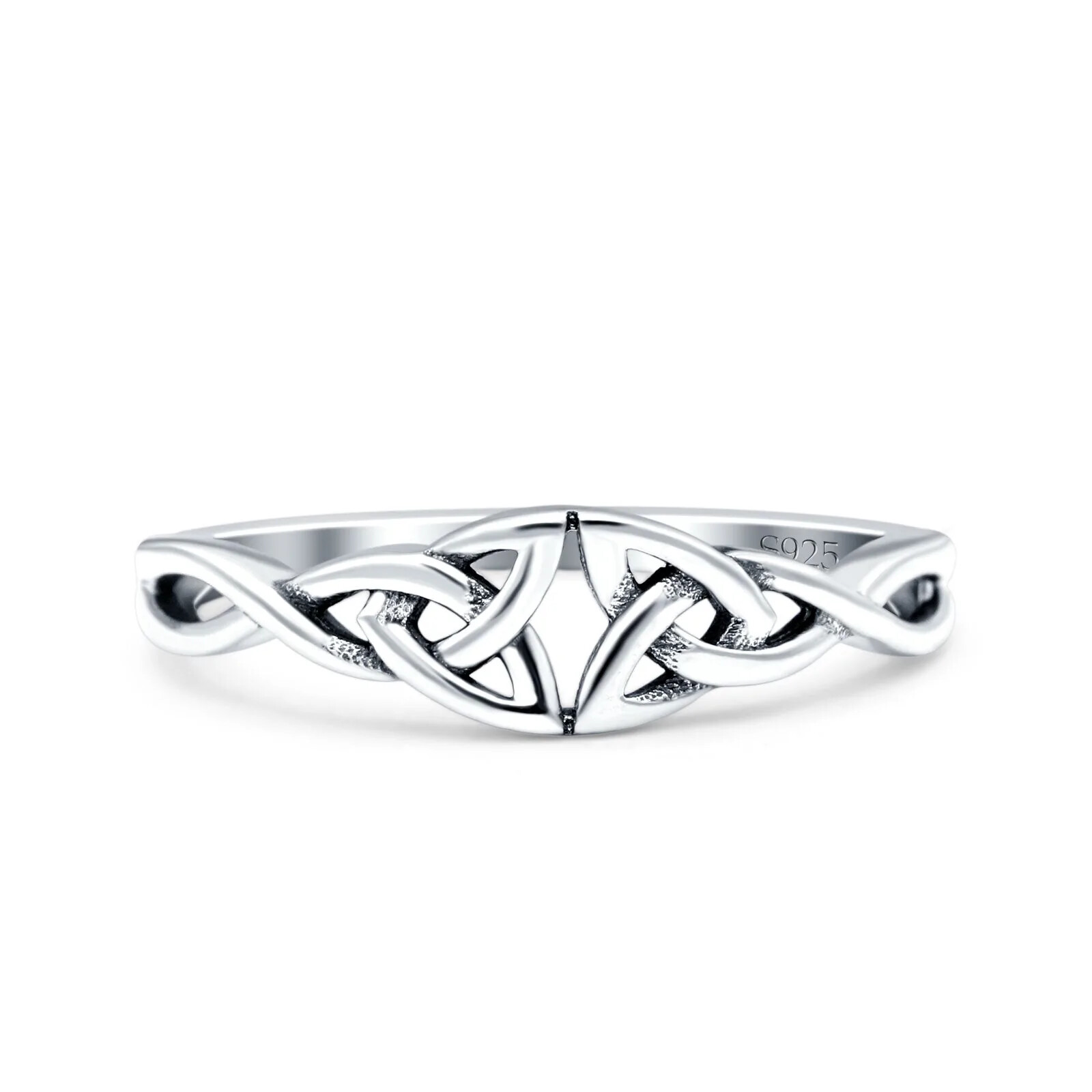 Celtic Oxidized Band Solid 925 Sterling Silver Oxidized Thumb Ring