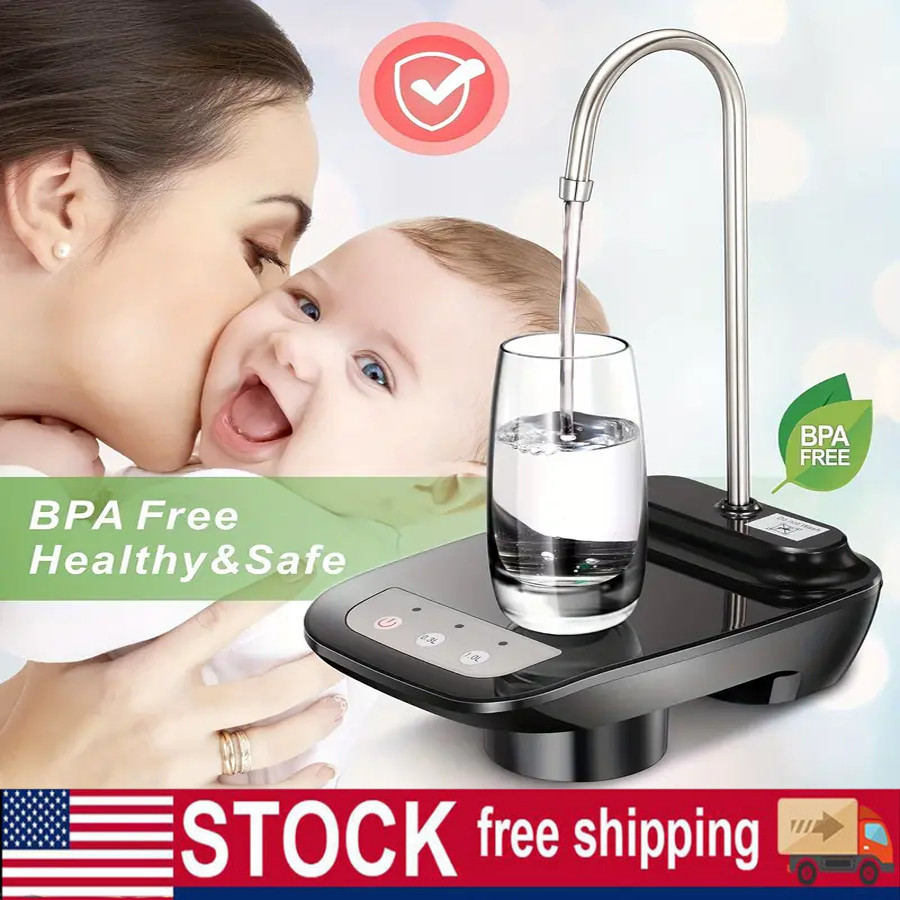 Portable Electric Smart Water Dispenser For 5 Gallon Bottles, USB Powered 1pc