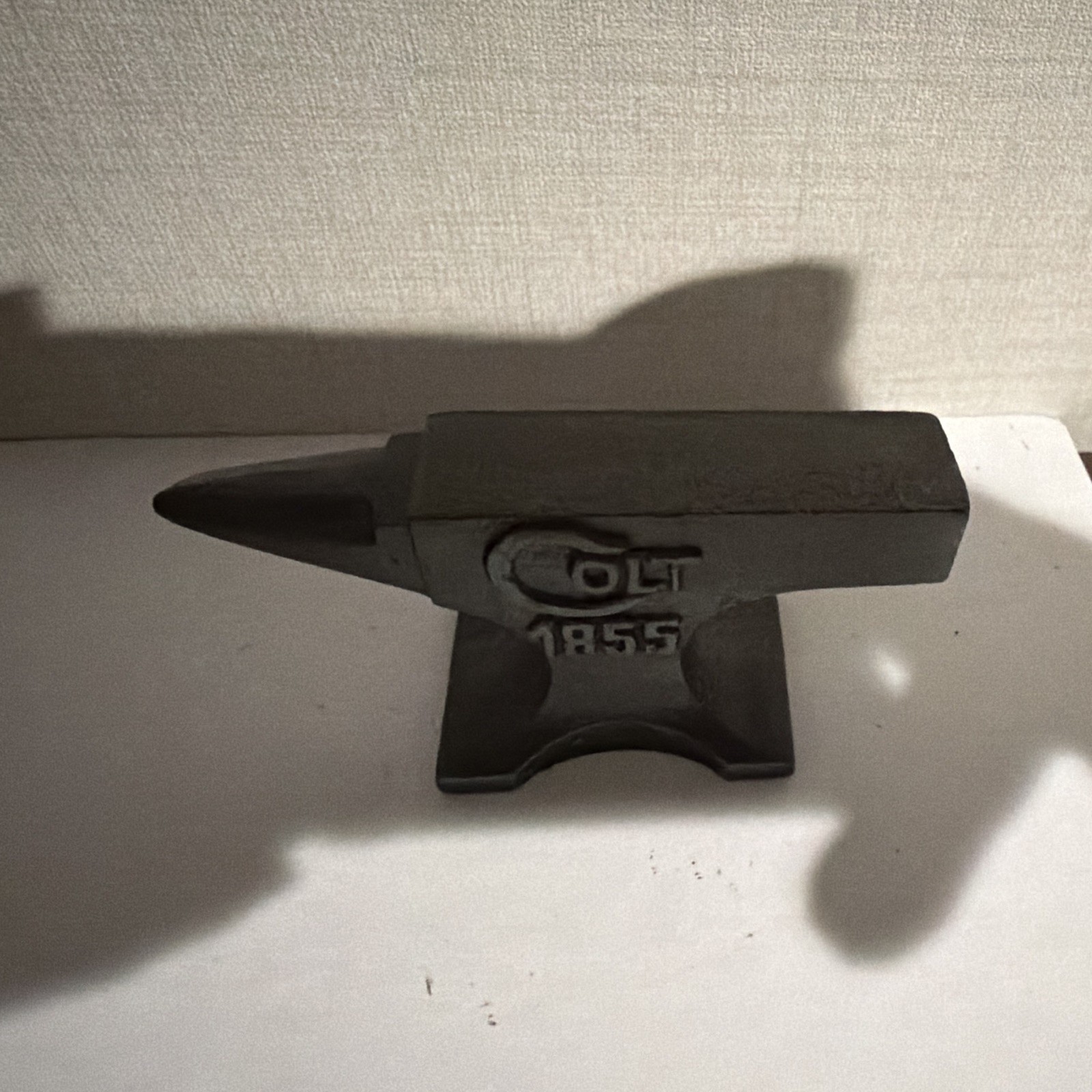 Colt 1855 Cast Iron Mini Anvil Anvil Marked "COLT 1855"
