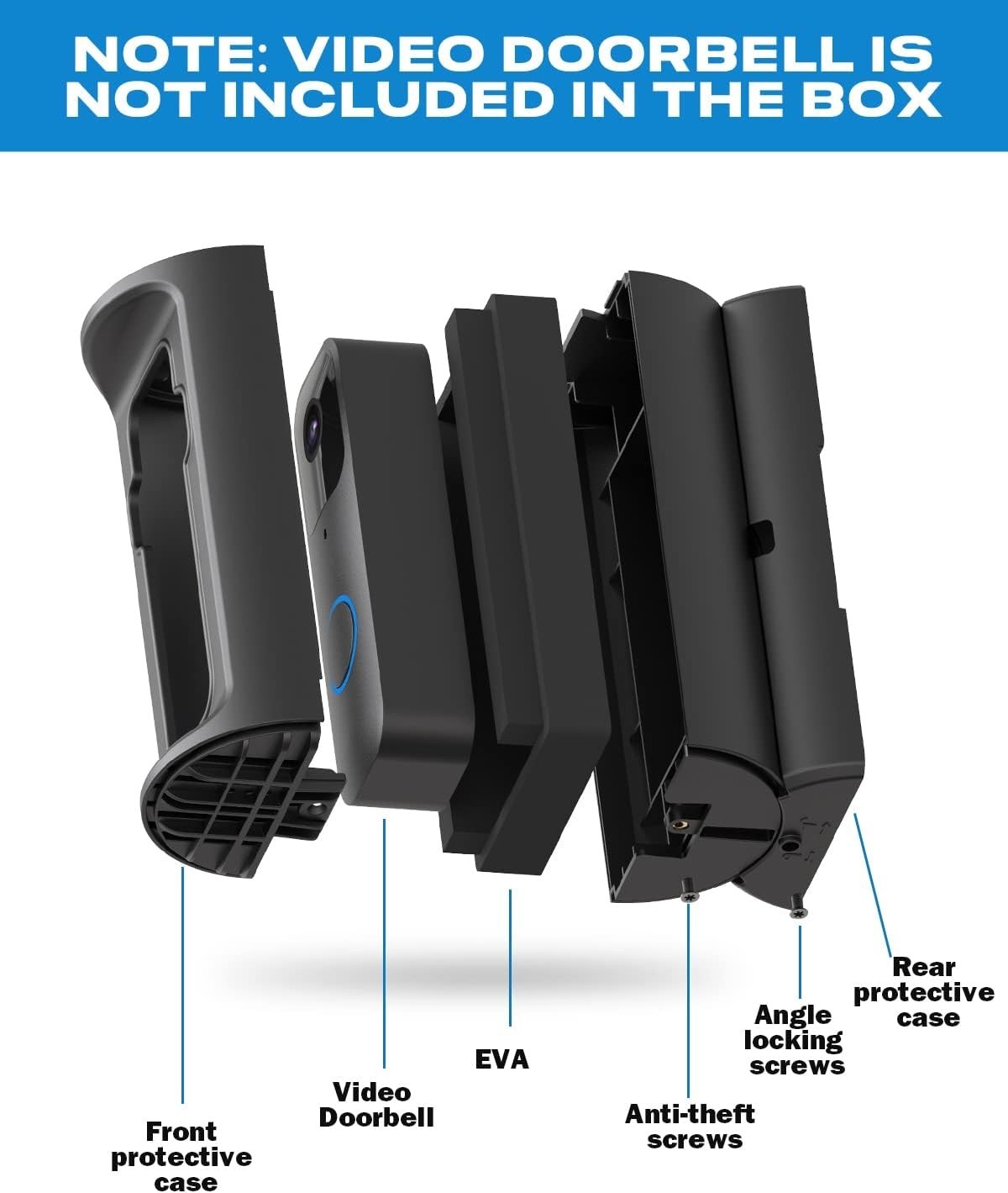Advanced Anti-Theft Video Doorbell Mount with 360° Adjustable Angle - Easy Setup